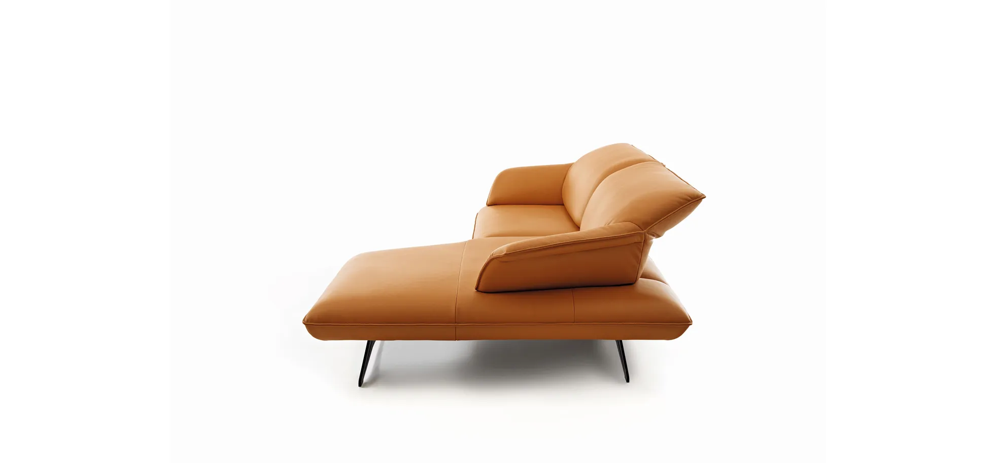 Ecksofa, Leder Farbe Gold - LS24 Bocina