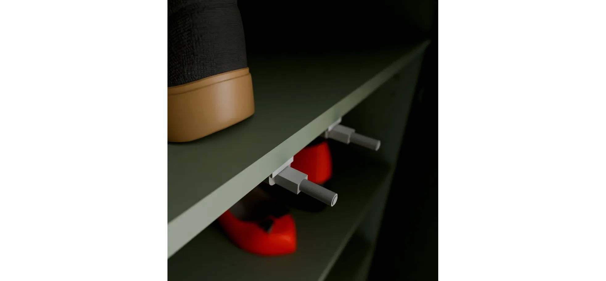 Schuhschrank, graugrün - Faid