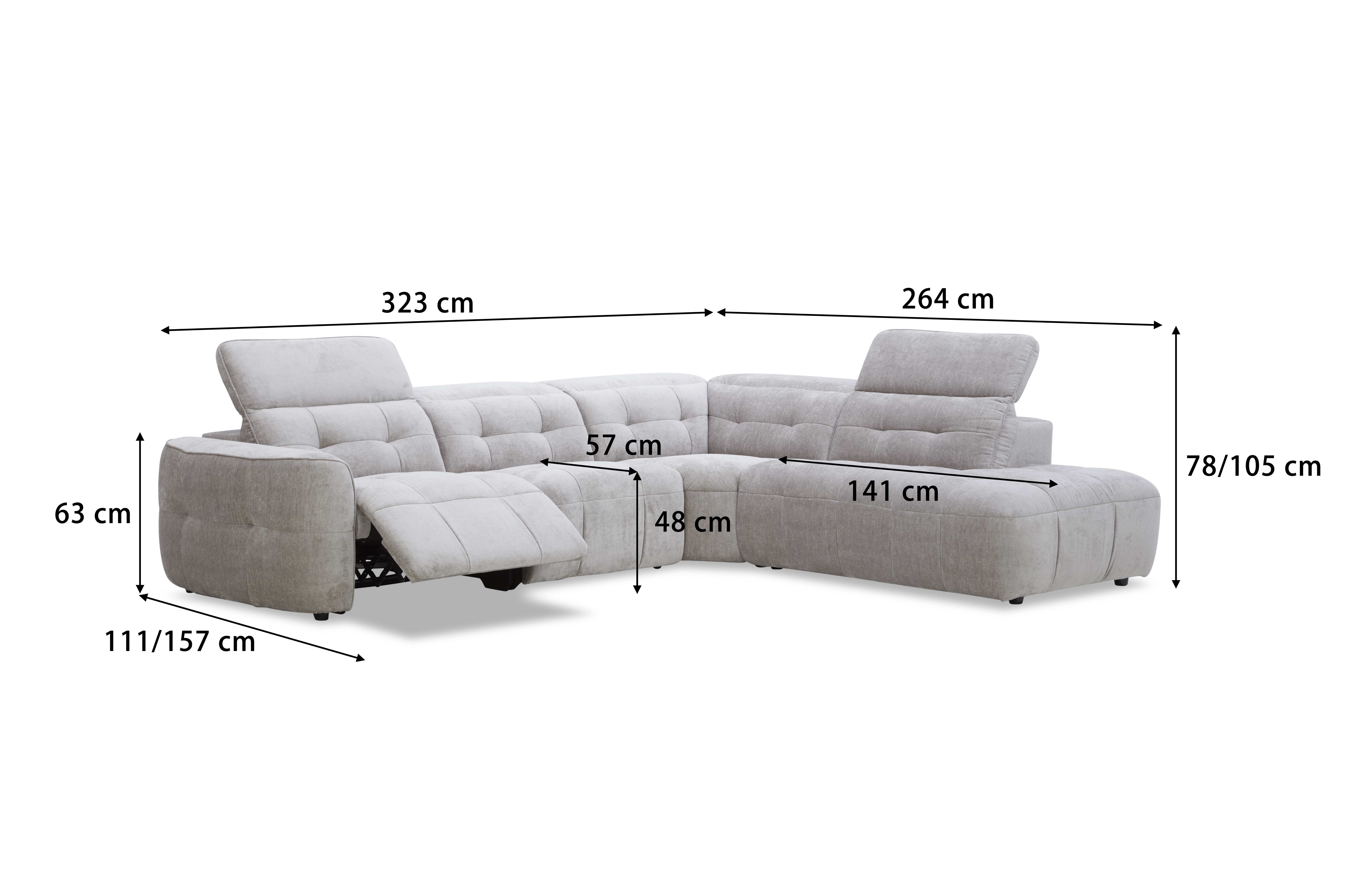 Großes Ecksofa - MyStyle 2198