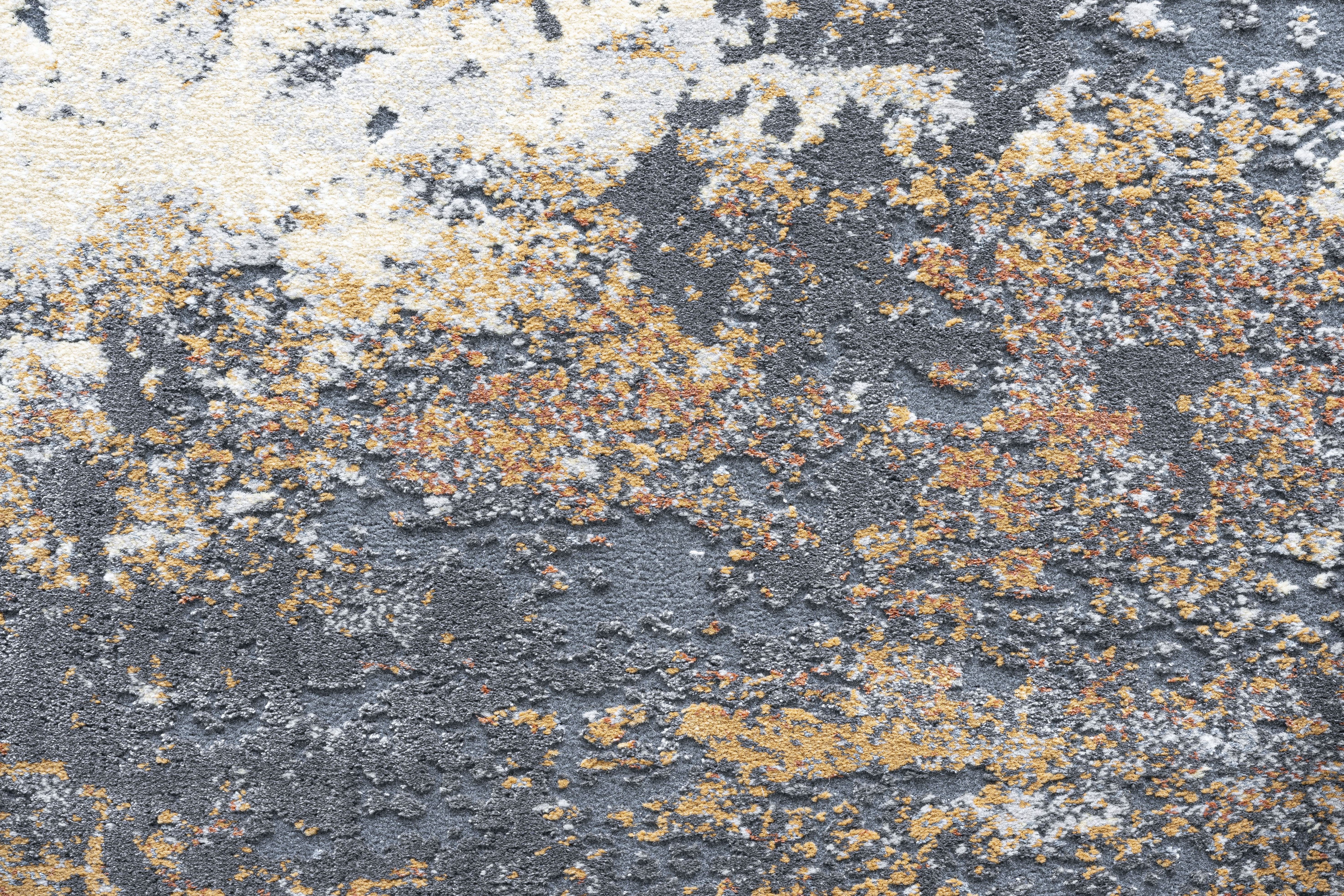 Webteppich, grau-gold-orange, 133x195 cm - Ranyon