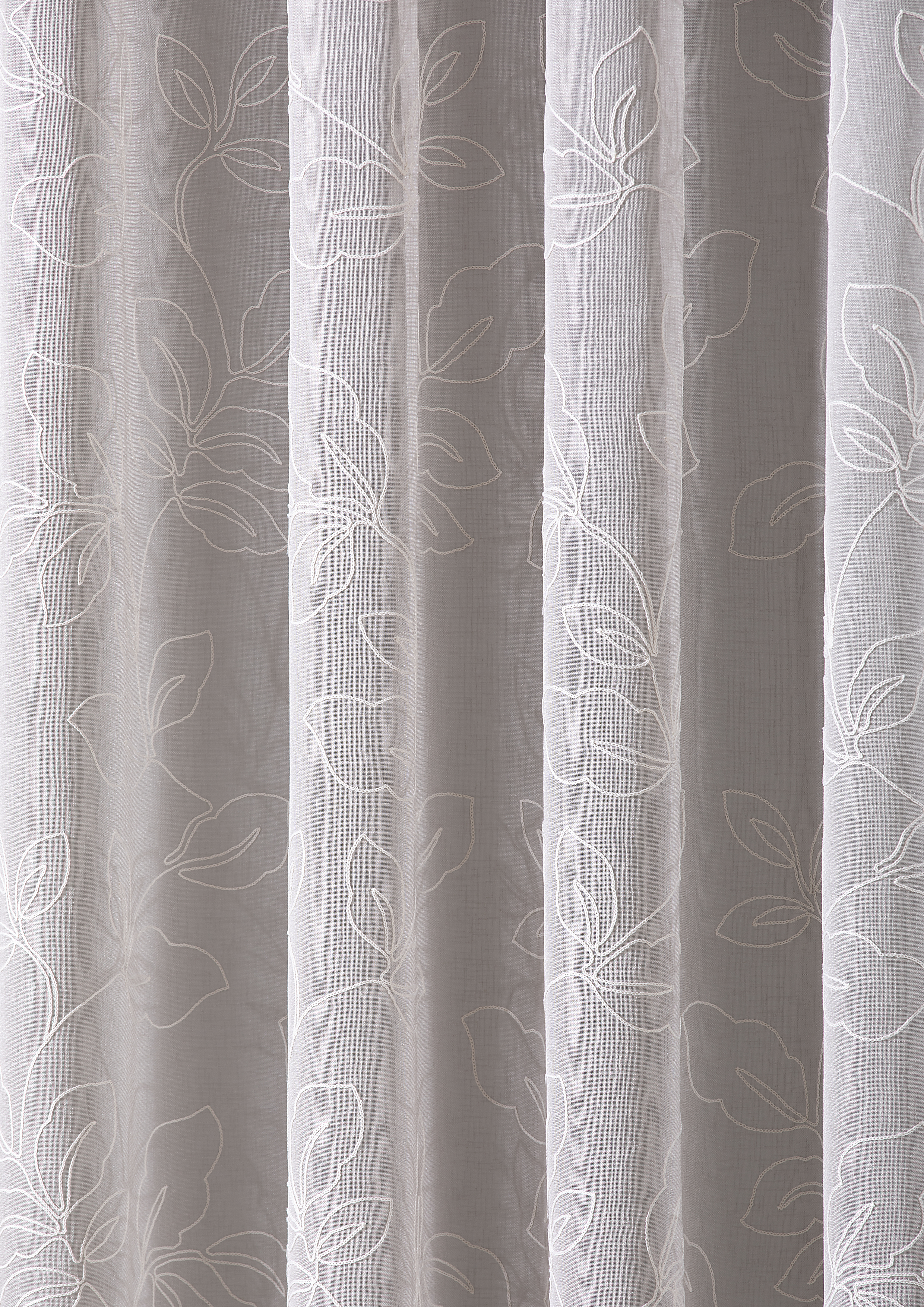 Schlaufenbandschal Blatt-Design - 140x245cm, 100% polyester, taupe