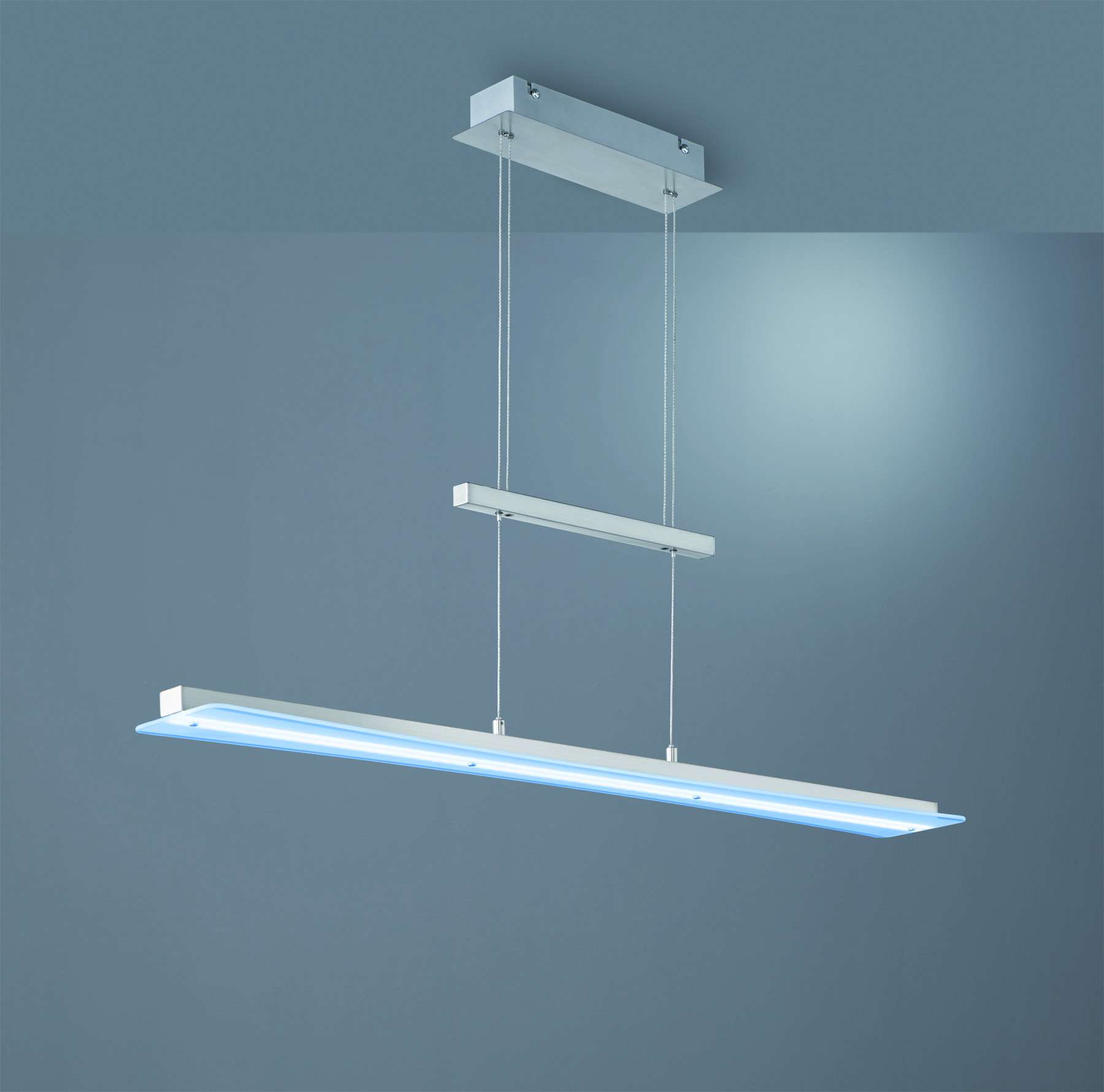 Pendelleuchte Smash - 1flg., Metall/Nickel matt,100x150 cm