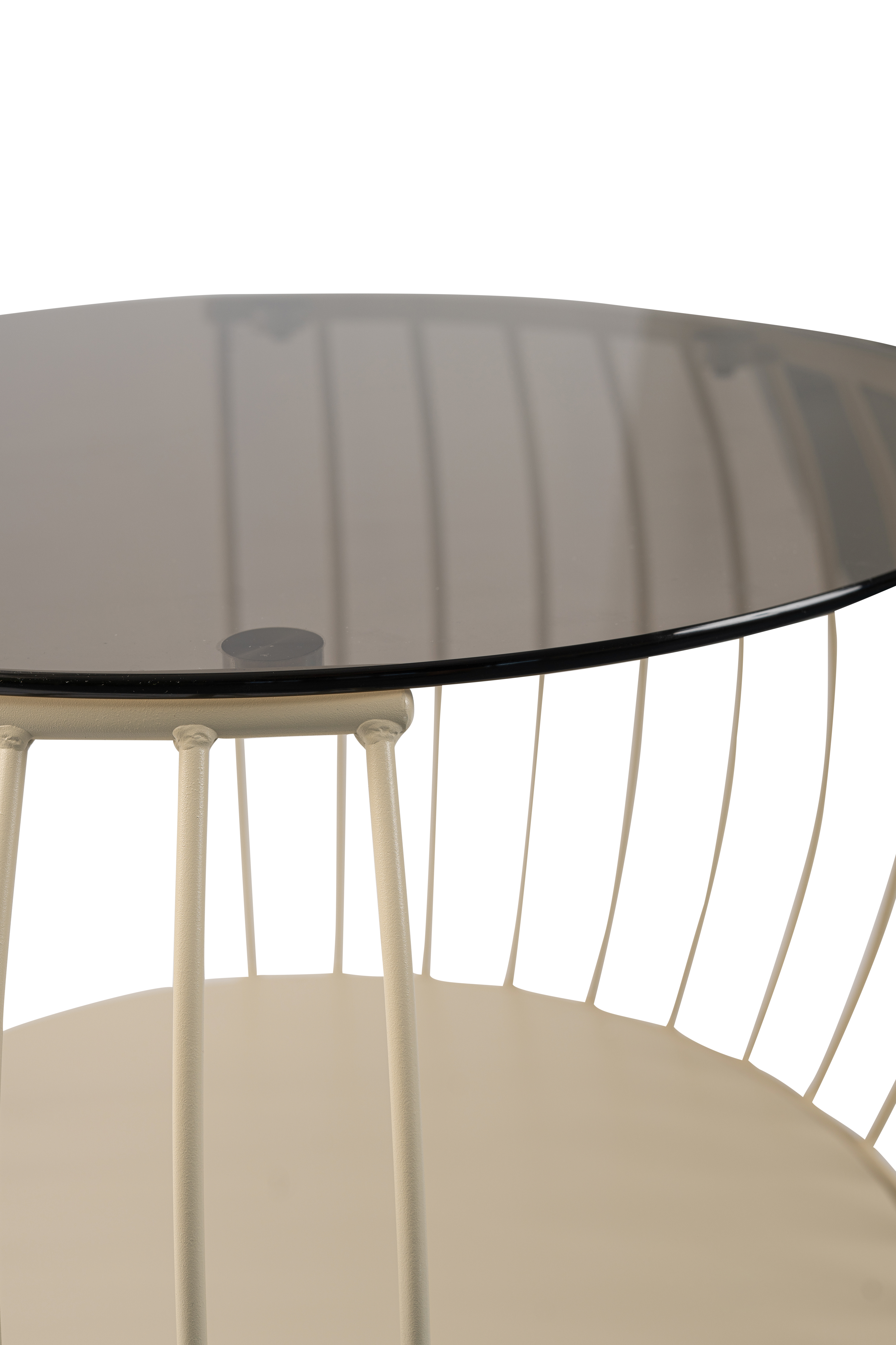 Couchtisch, rund, 80 cm, Glas bronze - Marika