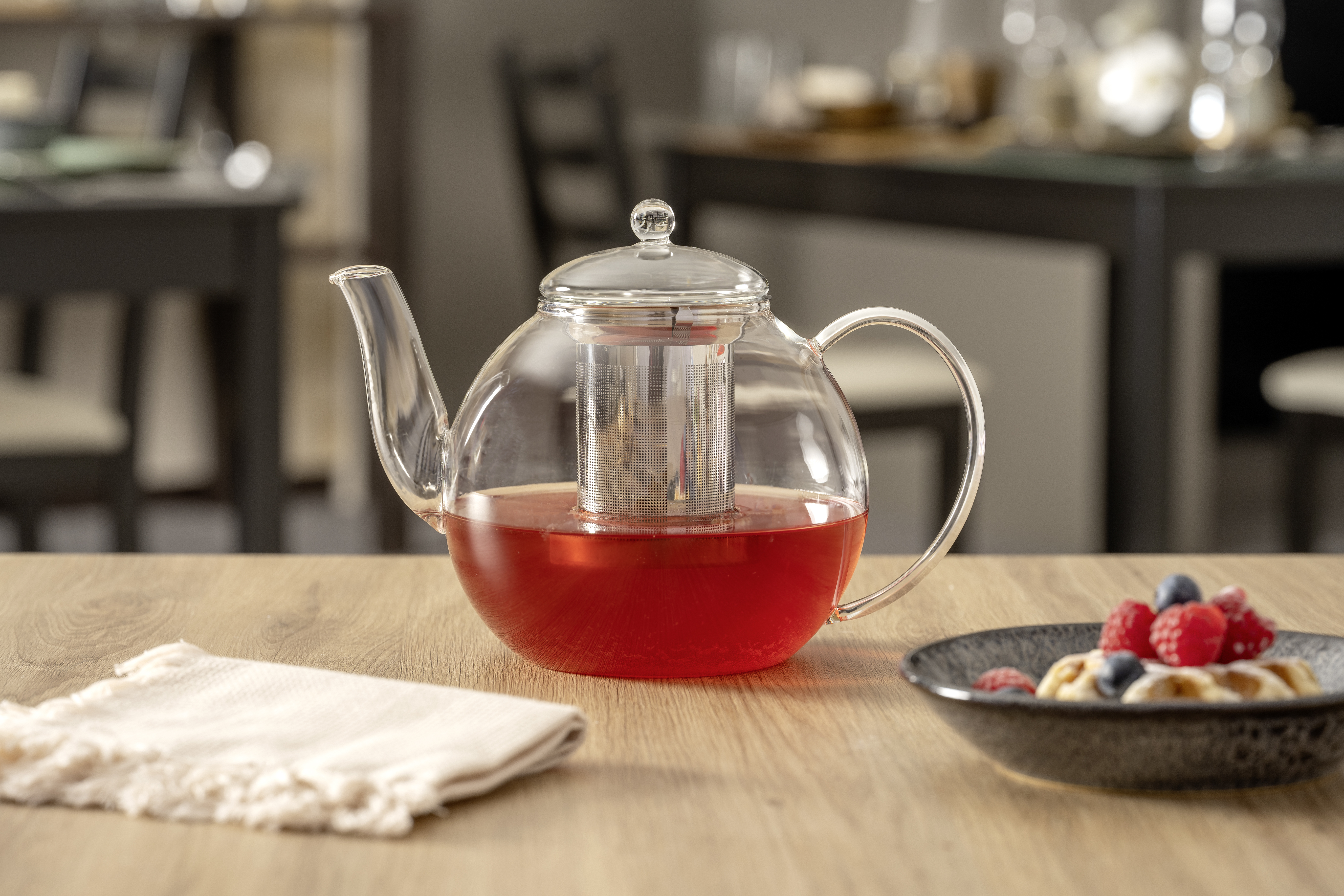 Teekanne Limited - 1,2 l, Glas mit integriertem Teesieb