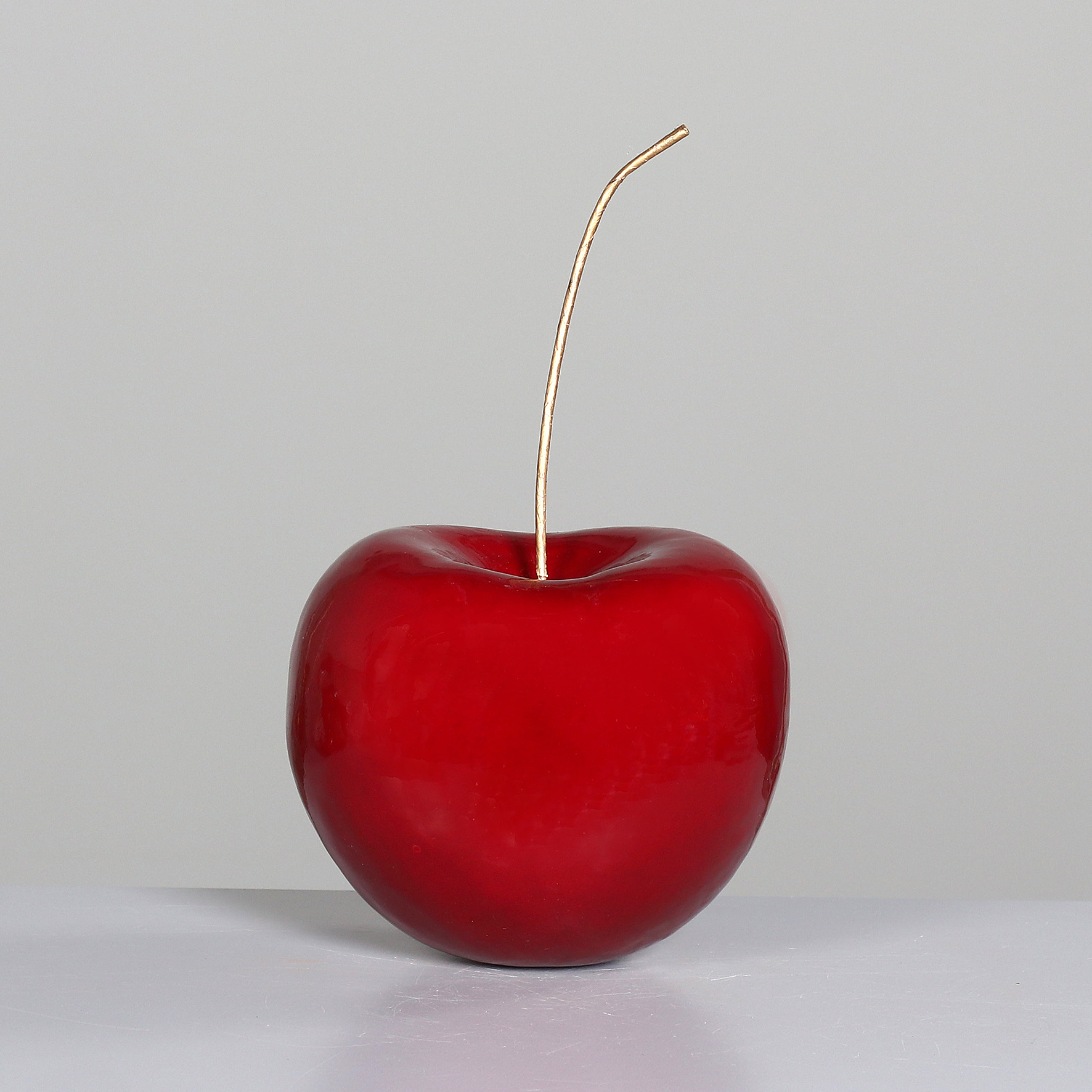 Kirsche mit goldenem Stiel - 22 cm