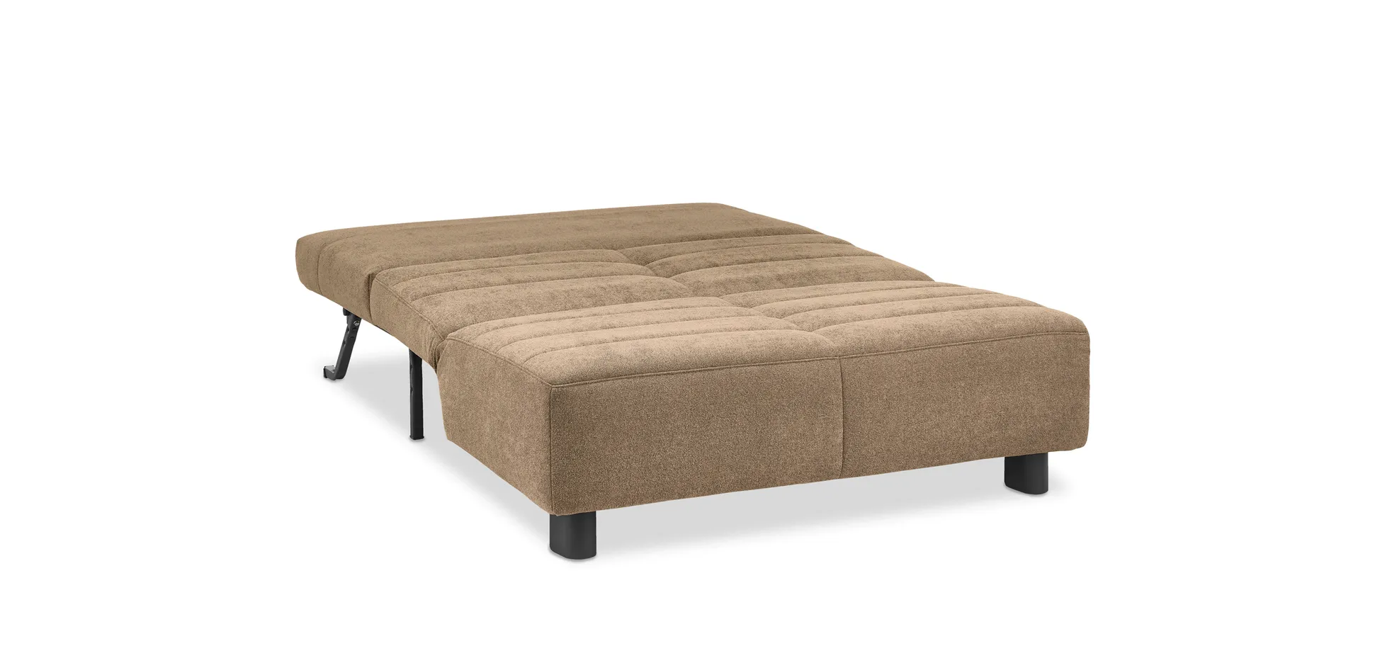  Faltsofa Easy - 2-Sitzer ohne Armlehne, ca. 140 cm inkl. Schlaffunktion, Stoff, Braun