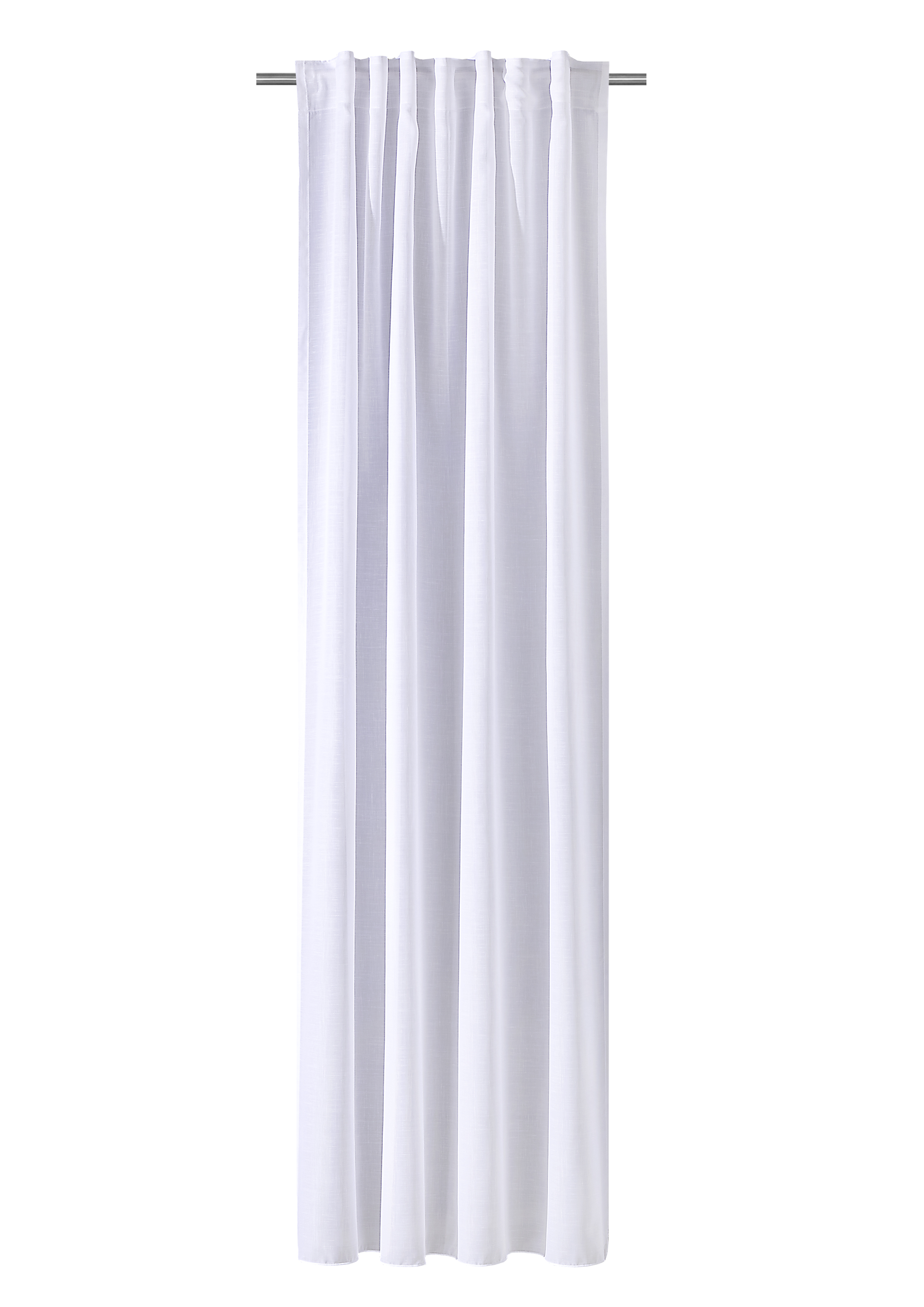 Schlaufenbandschal Leinenstruktur - 145x245cm, 100% polyester, weiß