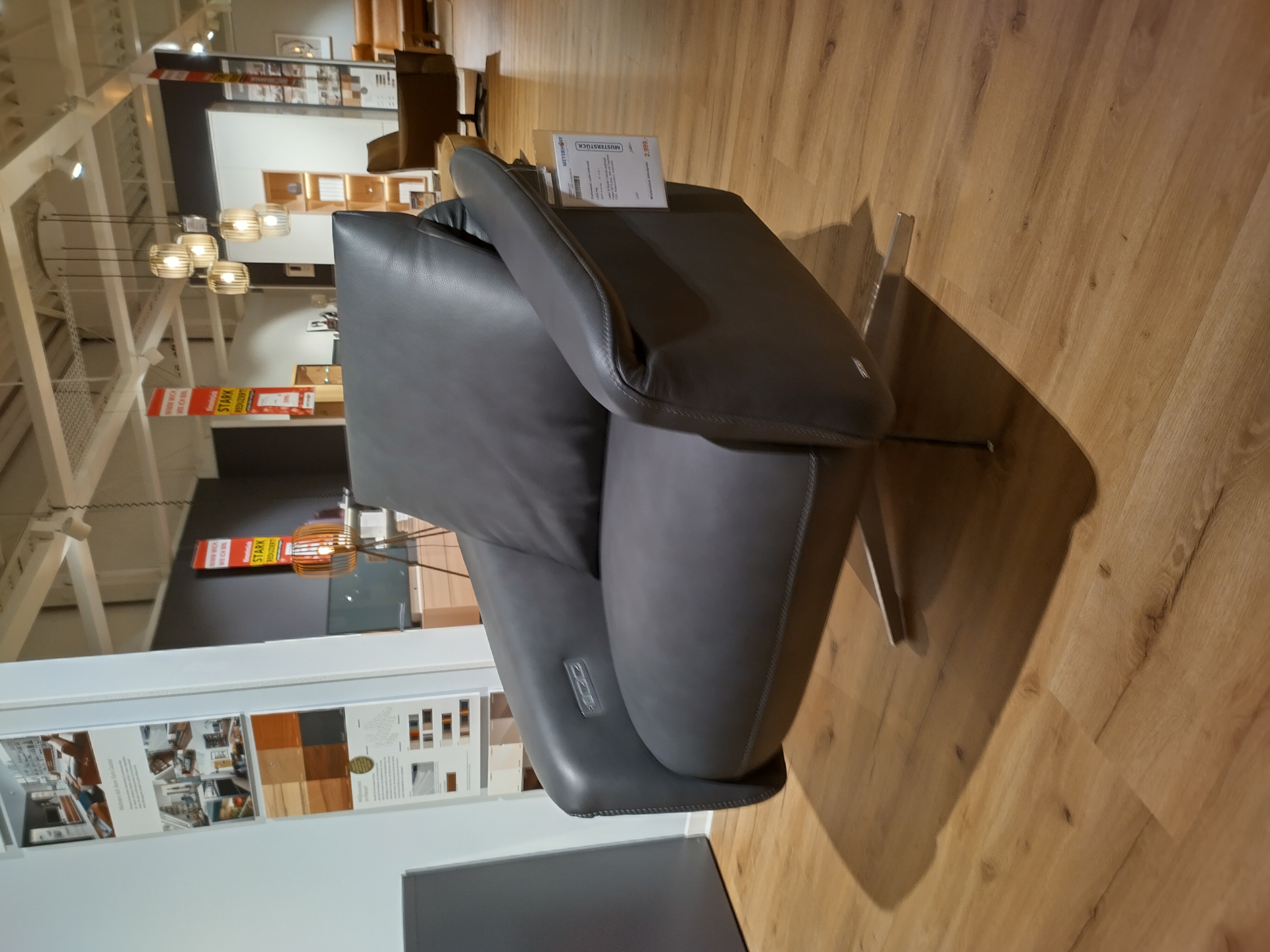 Drehsessel, Leder anthrazit - LS23 Fils