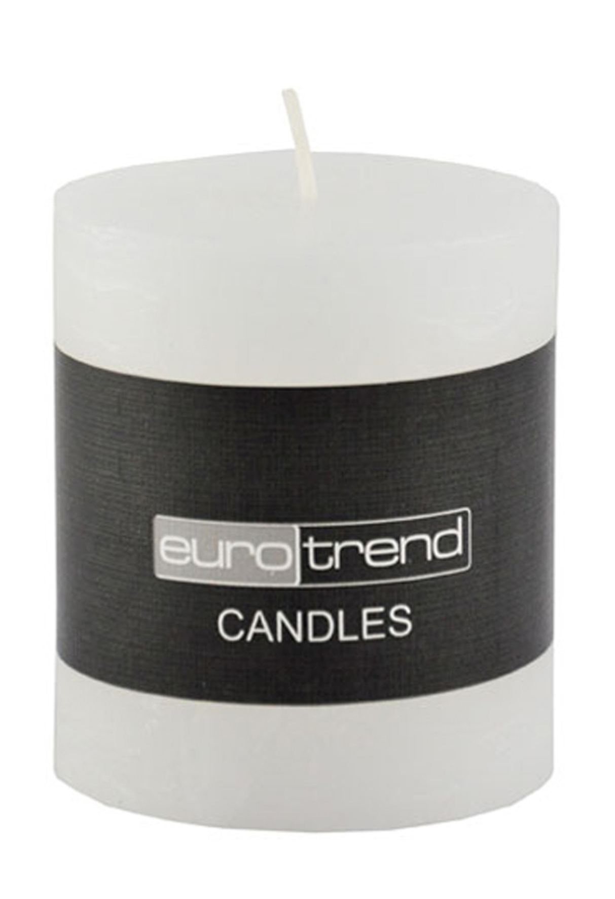 Cylinderkerze Rusti - weiß 10cm Ø, 13cm Hoch