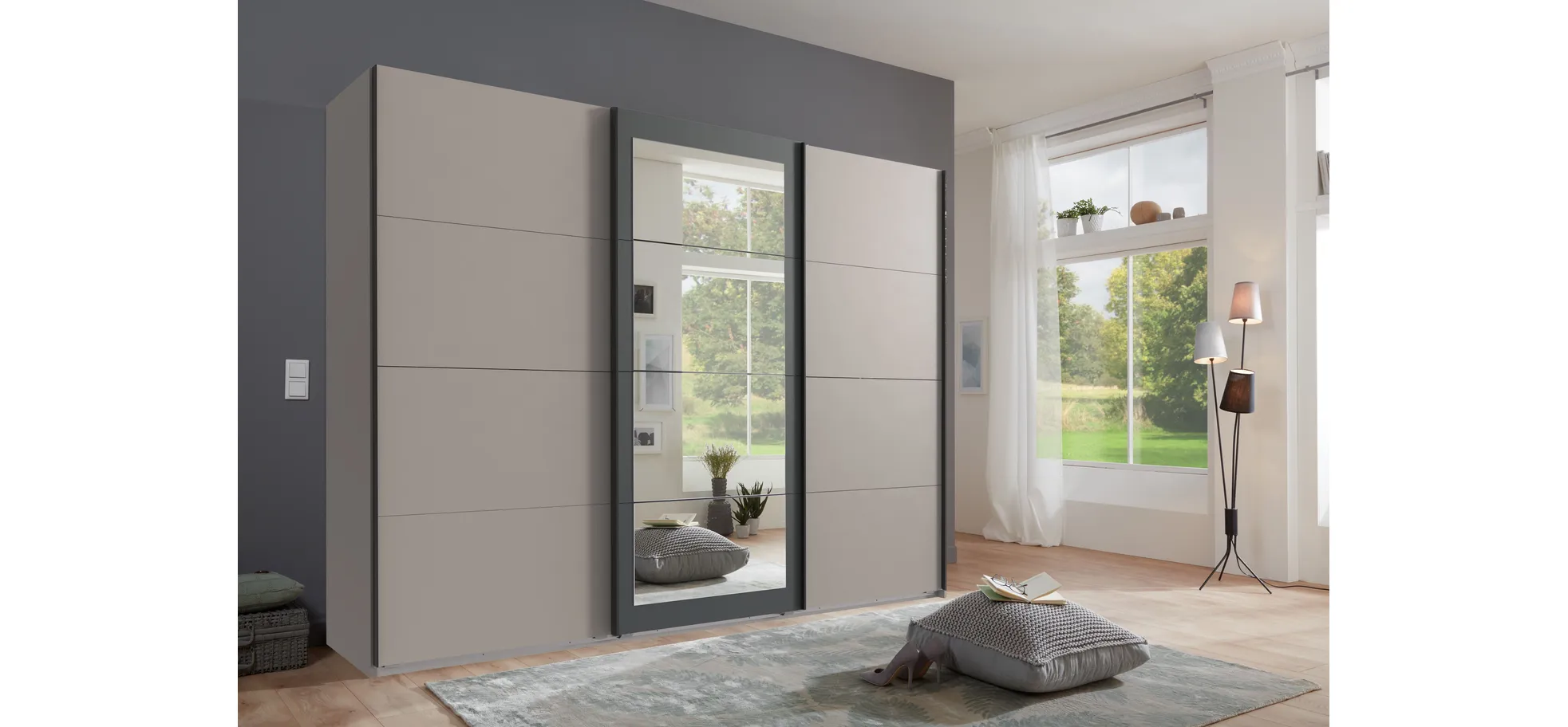 Schwebetürenschrank, saharagrau - MyStyle 3040