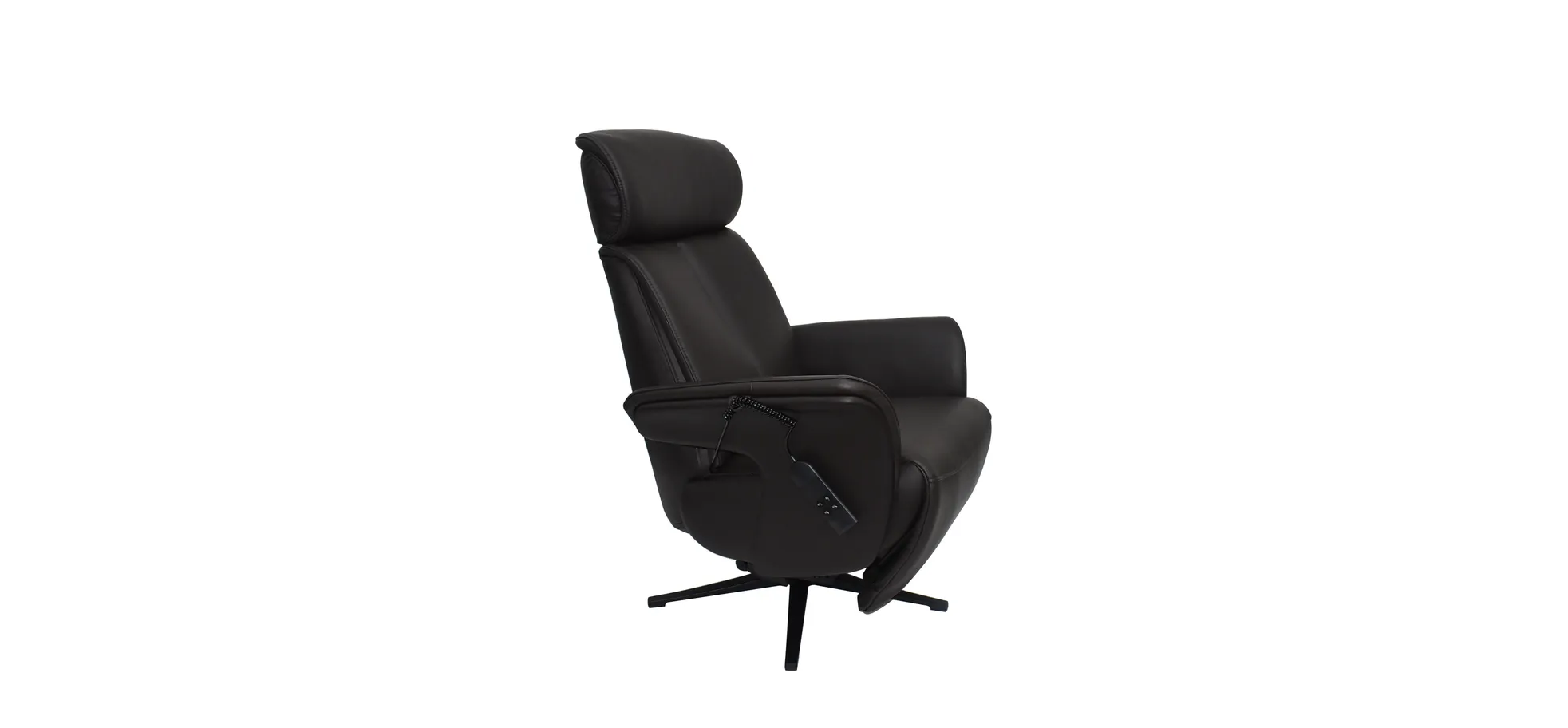 Fernsehsessel, Leder schokobraun - Mathis