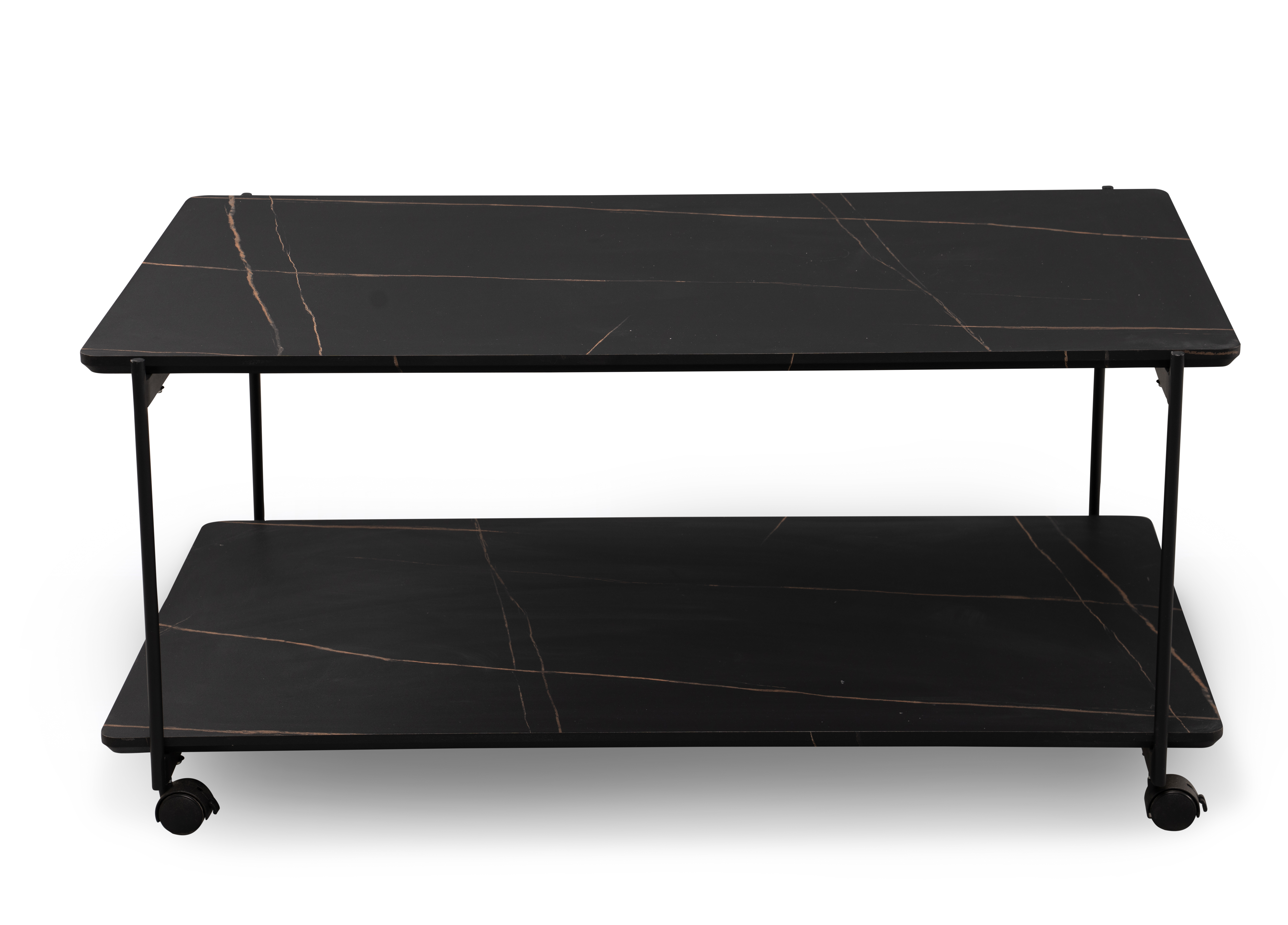 Couchtisch, MDF Marmoroptik, 100 cm breit - Maxie