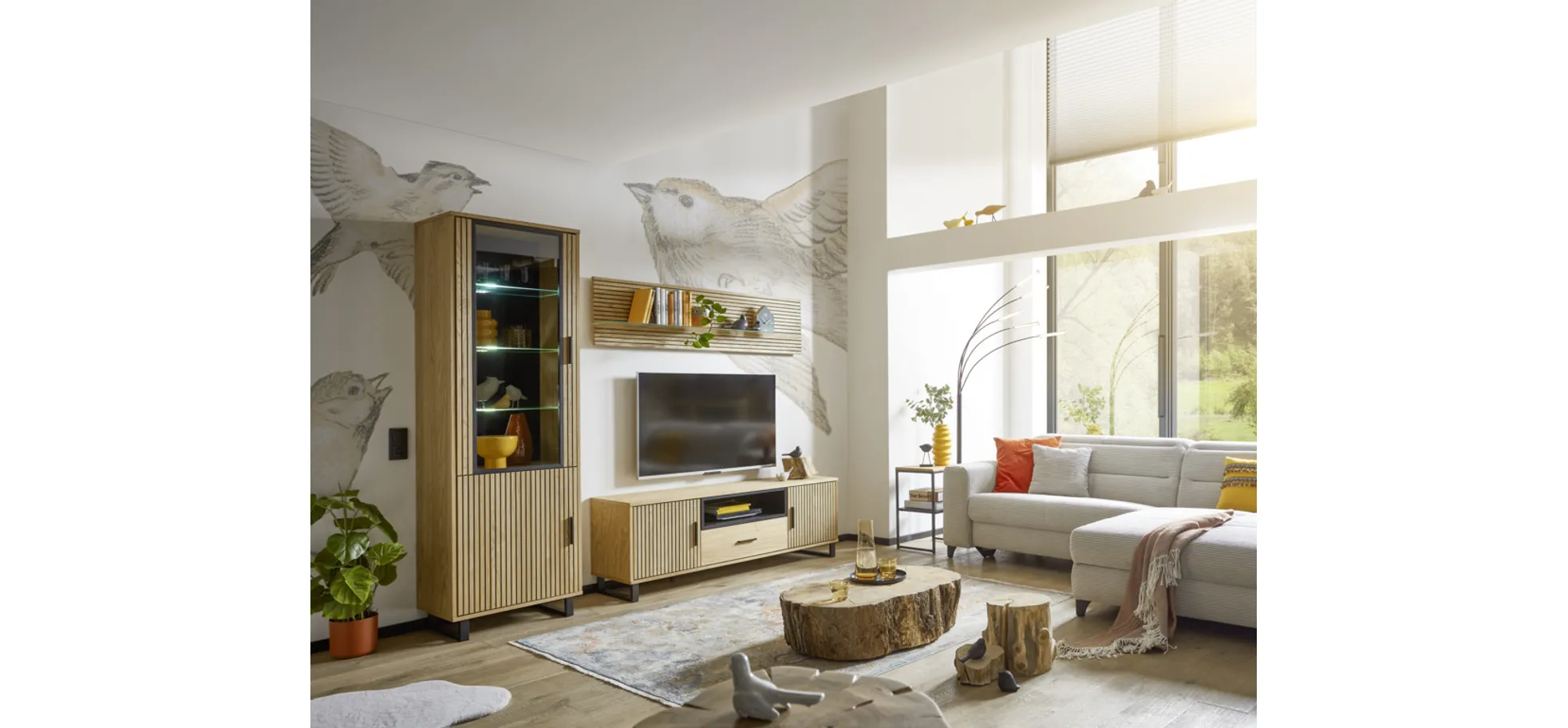 TV-Unterteil, Eiche teilmassiv geölt - Emila