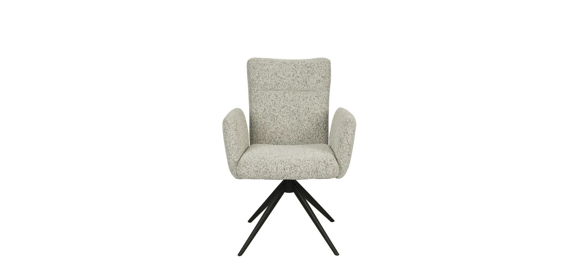 Armlehnstuhl, Stoff schwarz-weiß - Mylene