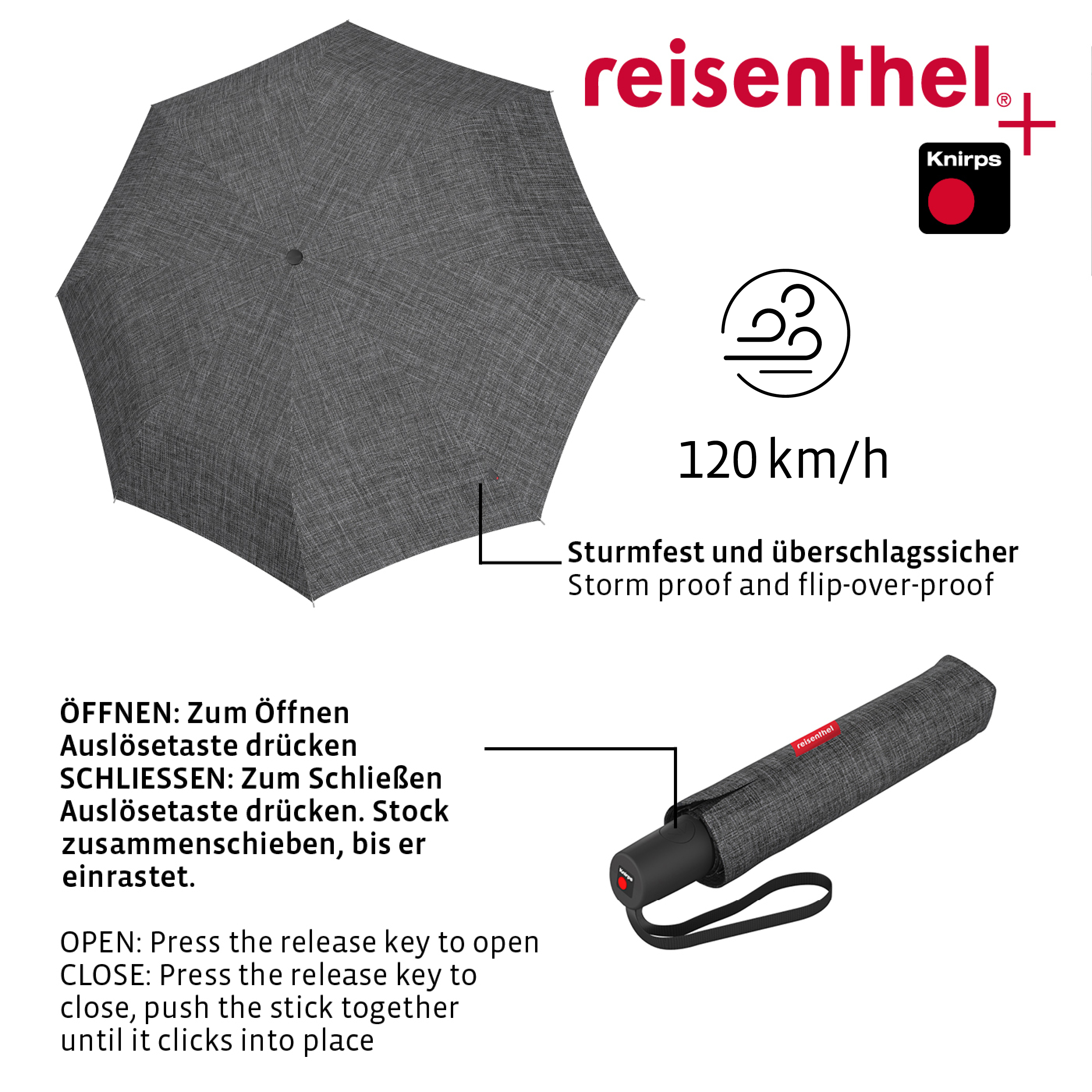 reisenthel, Regenschirmumbrella pocket - duomatic twist silver
