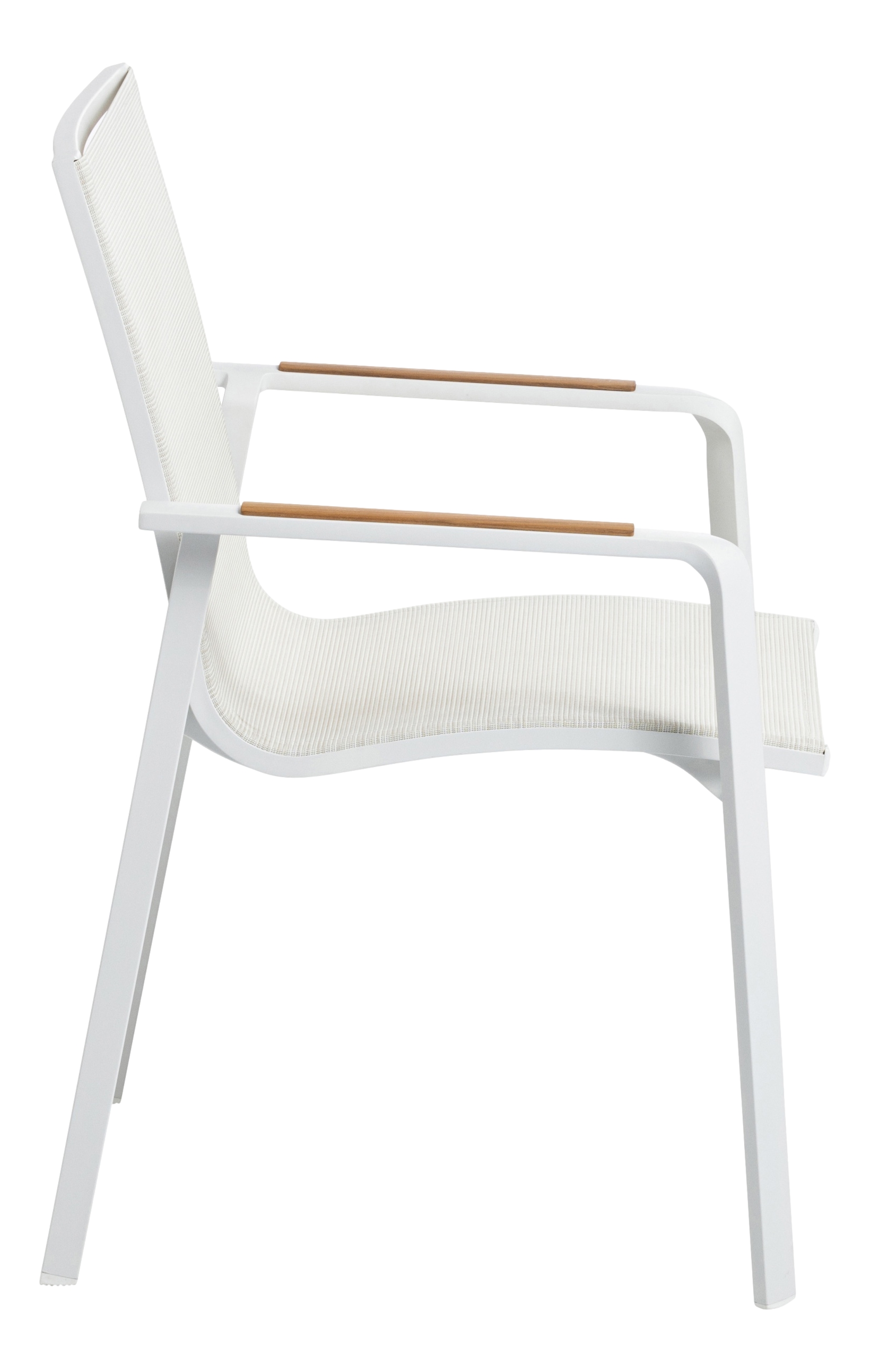 Stapelsessel, weiß matt, beige, Outdoor - Diamond