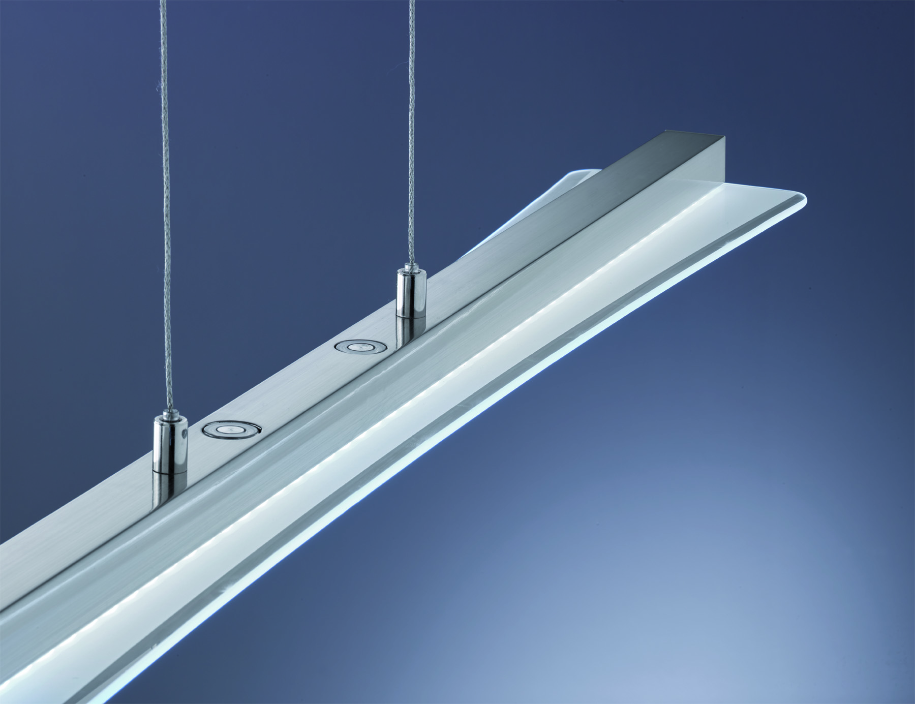 Pendelleuchte Smash - 1flg., Metall/Nickel matt,100x150 cm