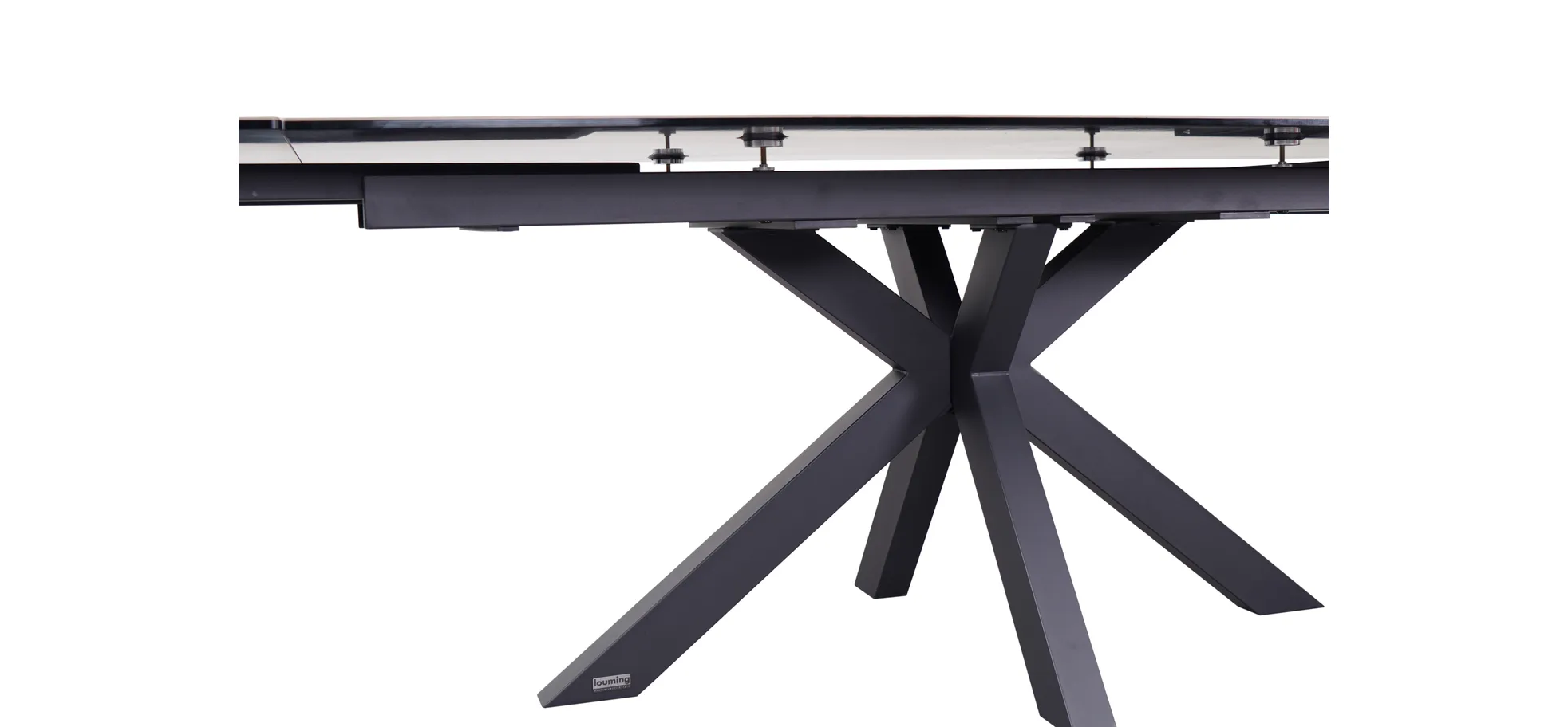 Esstisch, ausziehbar, Glaskeramik hellbraun - Melania