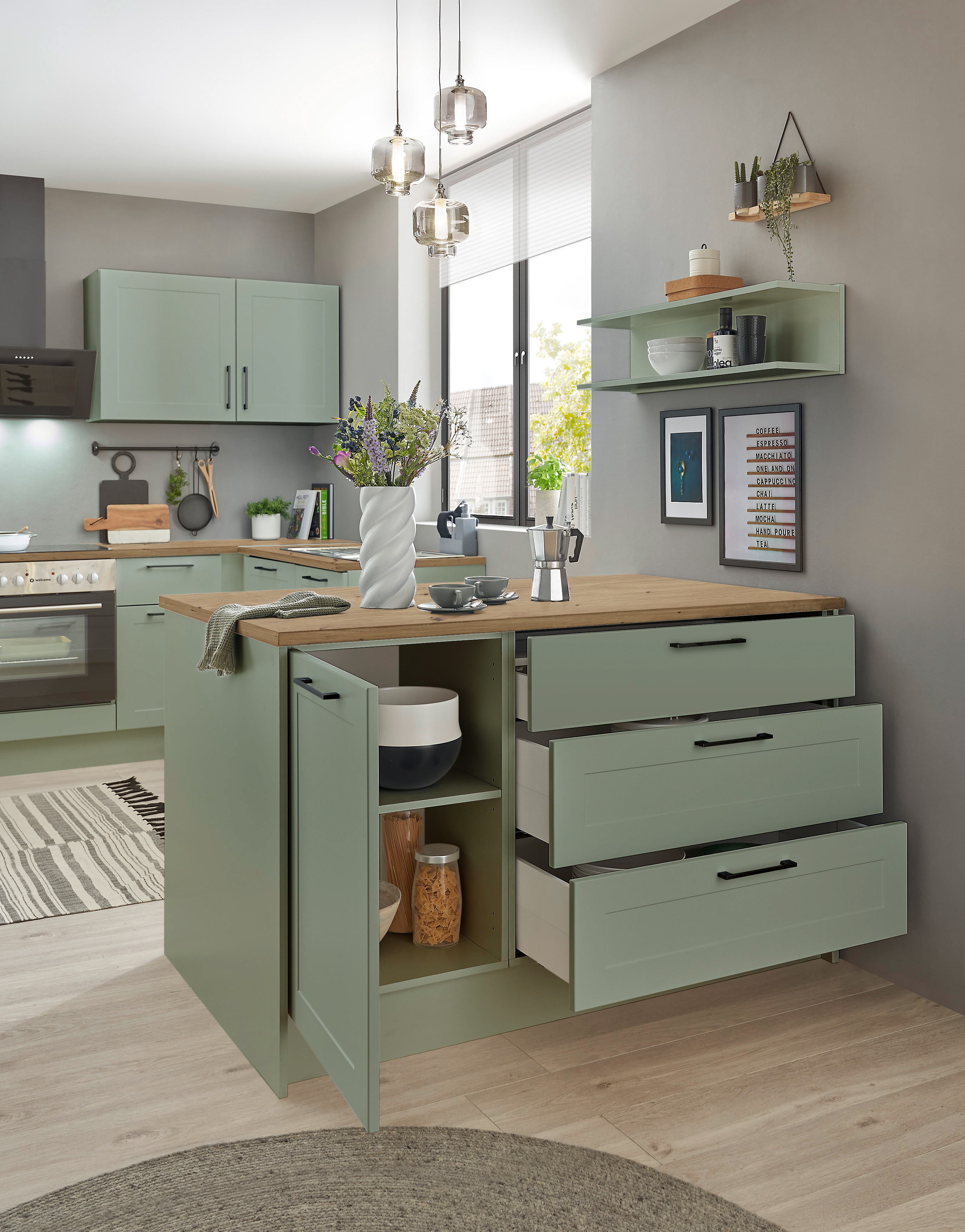 Kücheninsel, Schliffgrün  - MyStyle 9009