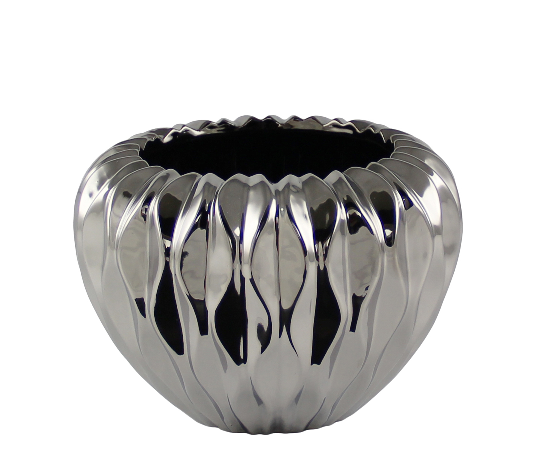 Kübel Baku - silber 22cm Ø, 17cm Hoch