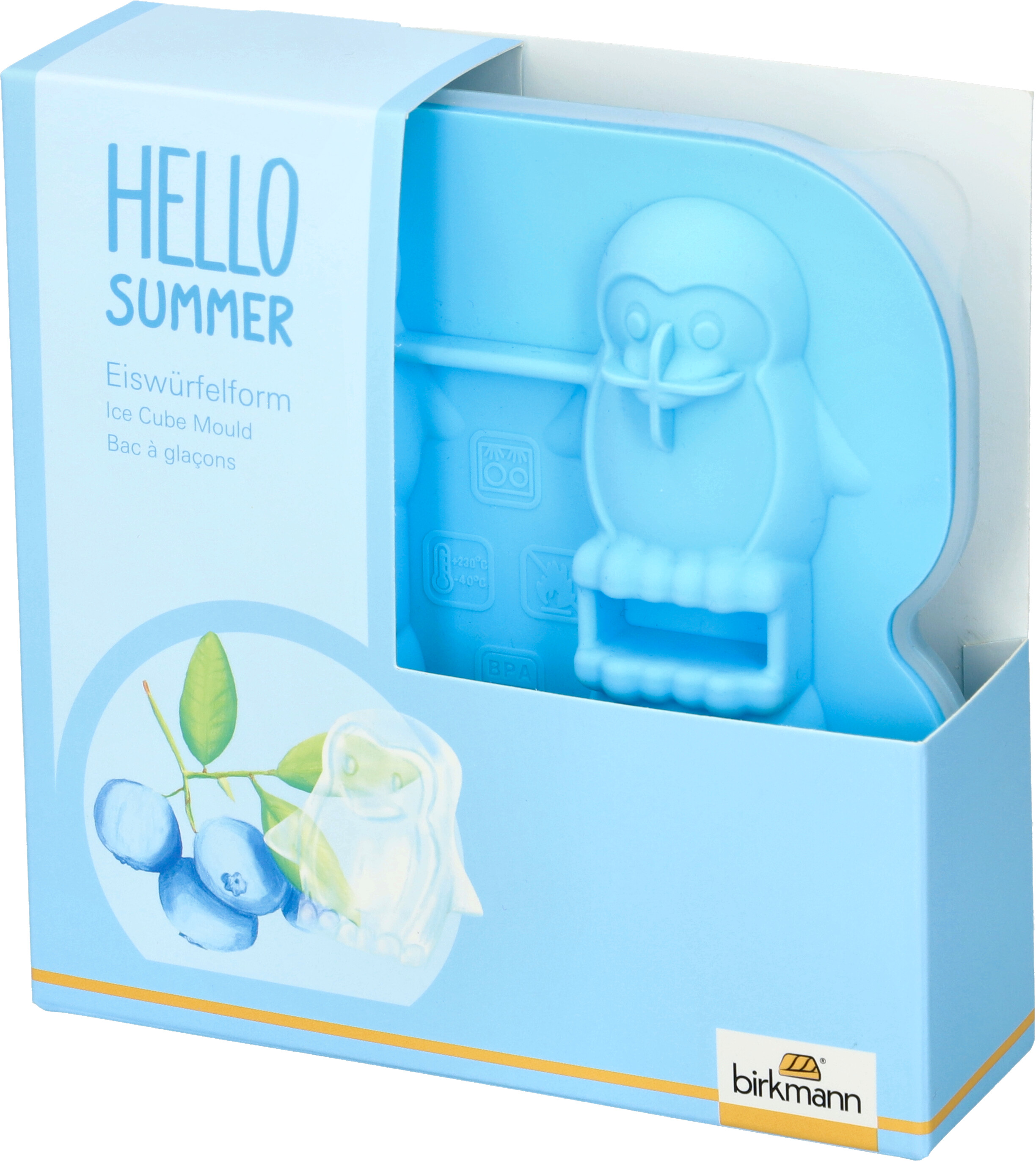 Eiswürfelform Pinguin für 4 Stück - aus Silikon