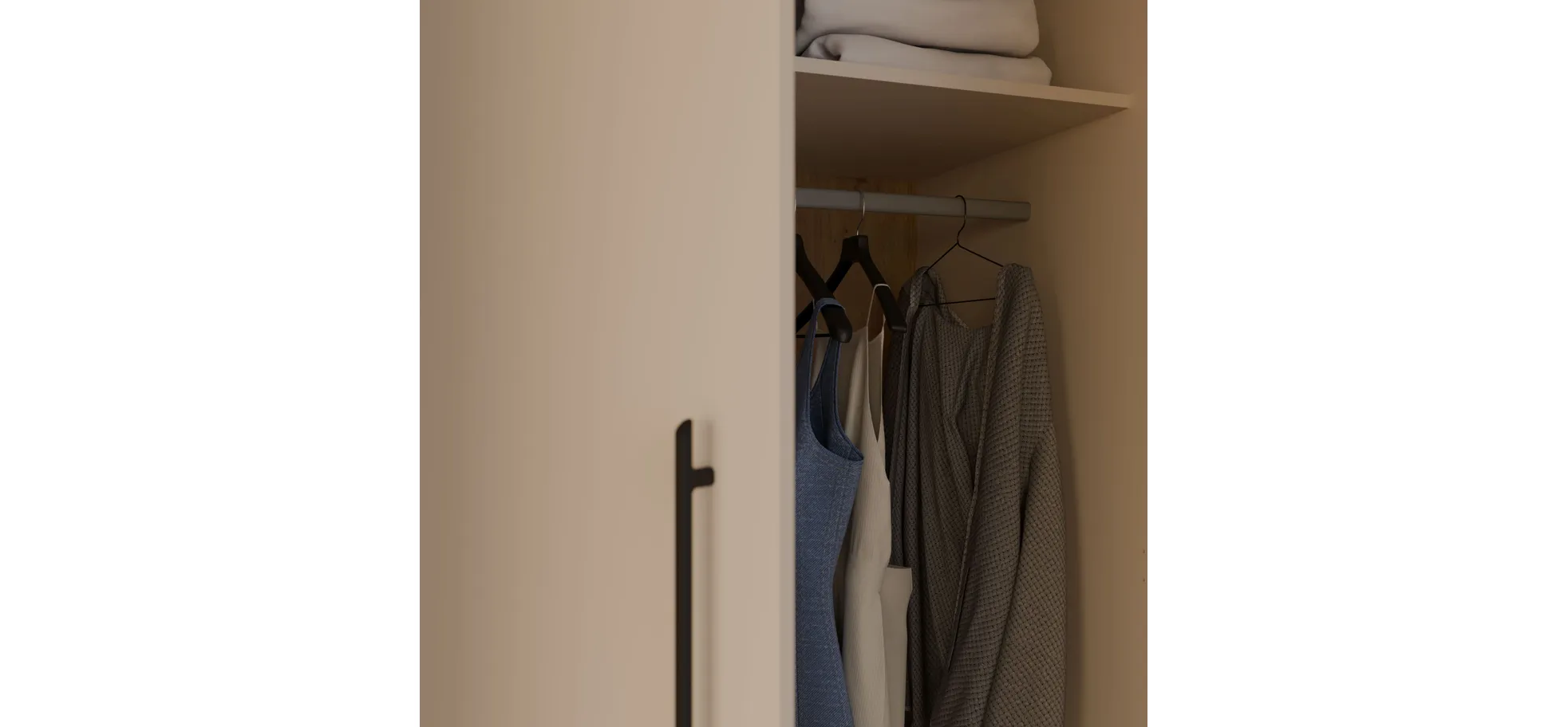 Drehtürenschrank, Dekor sand - Fathie