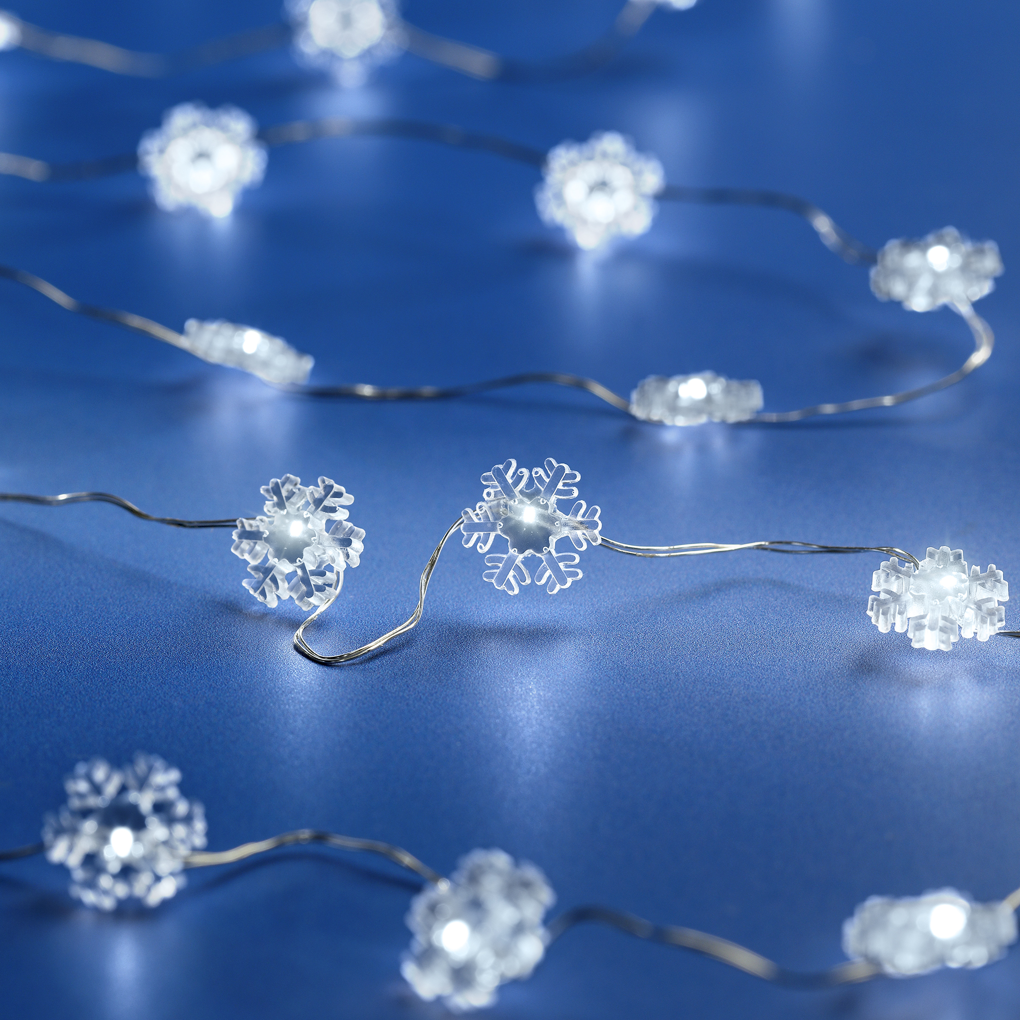 LED Deco Strang - silber/warmes weiss/kaltweiss, Plastik, 90cm-10L