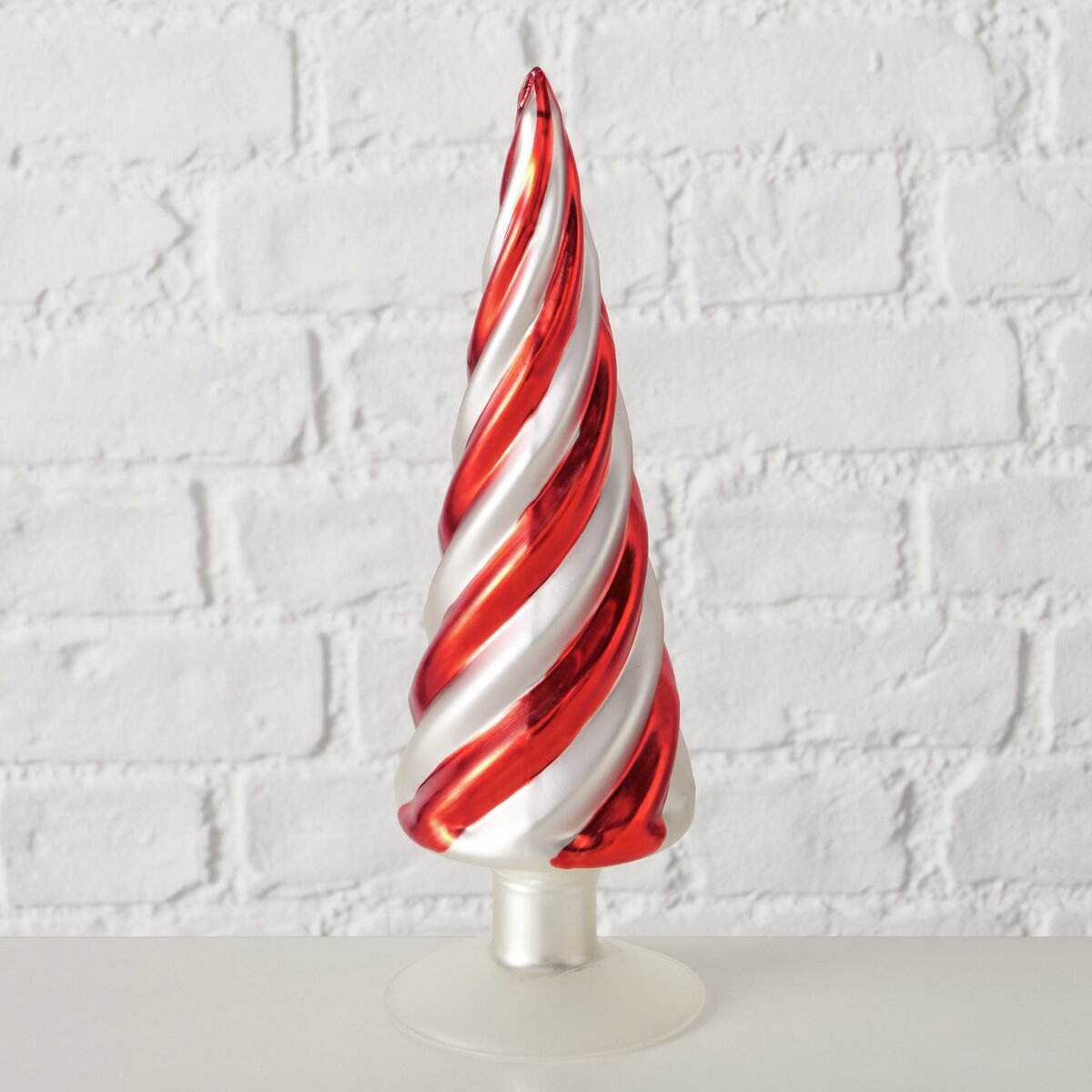 Dekoaufsteller Dalio, Weihnachtsbaum - H 25,00 cm, Glas lackiert