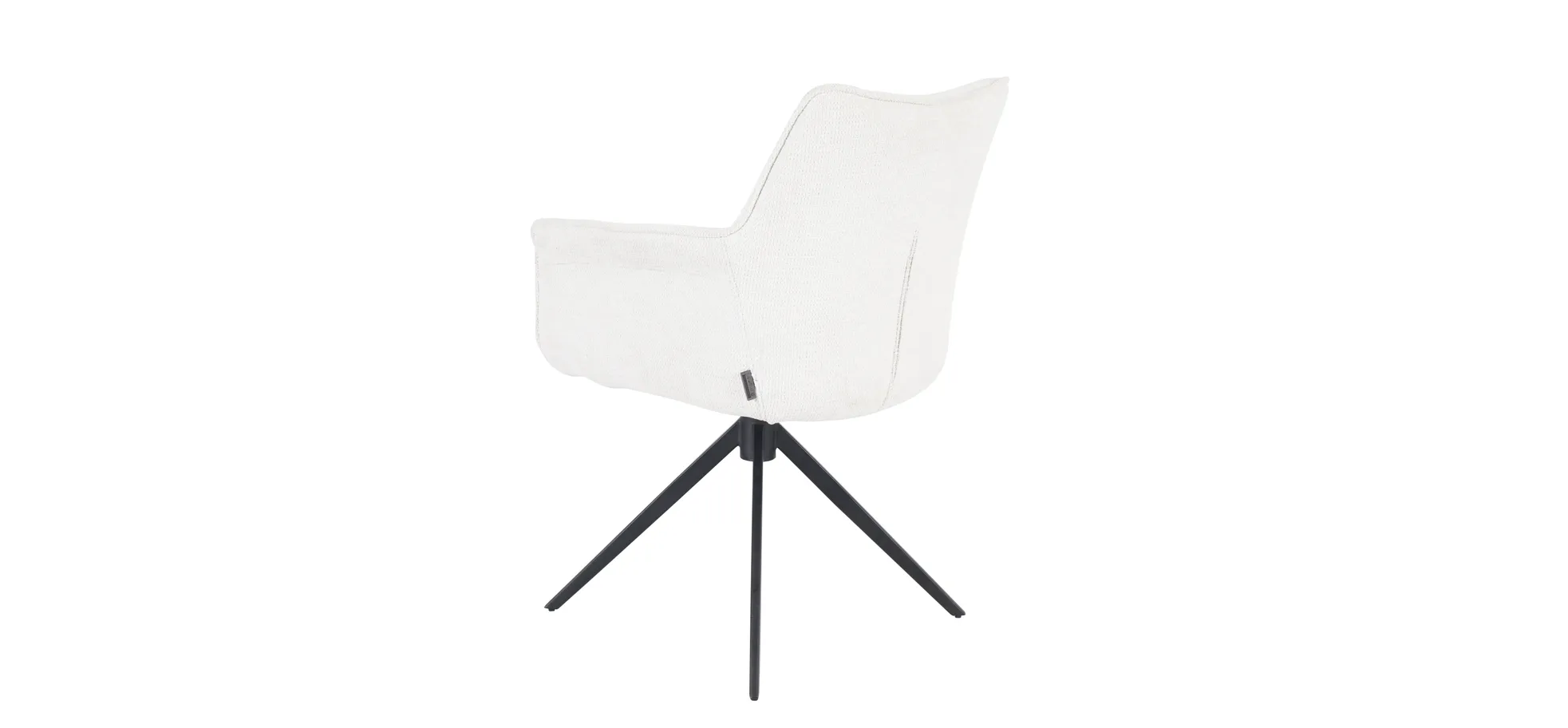 Armlehnstuhl, Bezug weiß, 360° drehbar - Maike