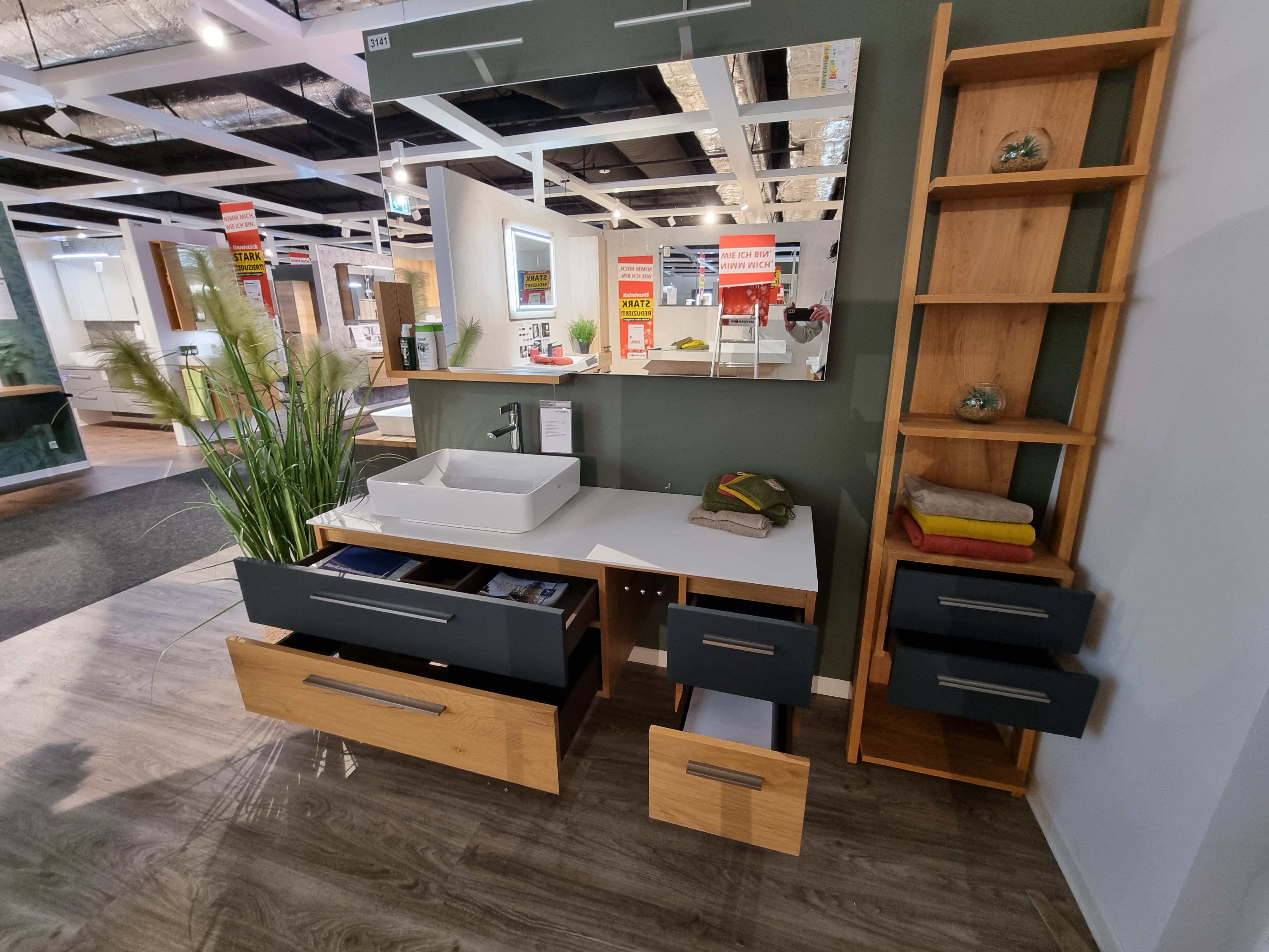 Badkombi, Alteiche natur gebürstet furniert - LS 187919