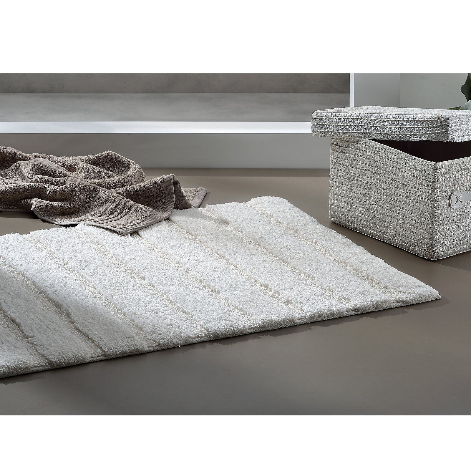 Badematte Megan 50x1,6x80 cm - 100%Baumwolle offwhite
