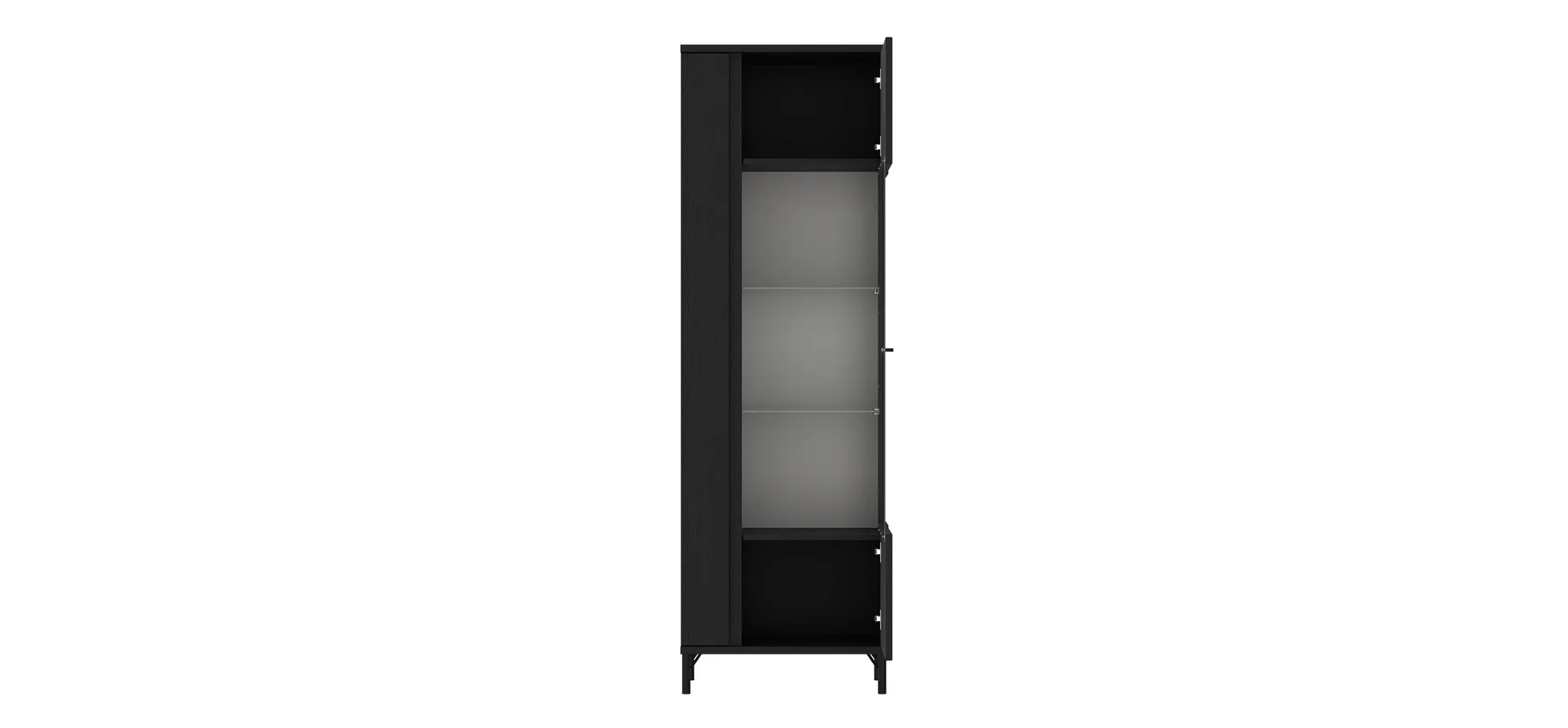 Vitrine, schwarz graphit - Waiola