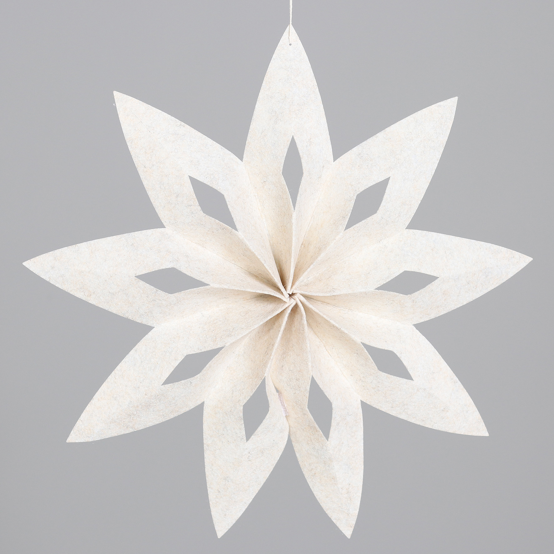 Stern Hänger aus Filz - creme, 50 cm