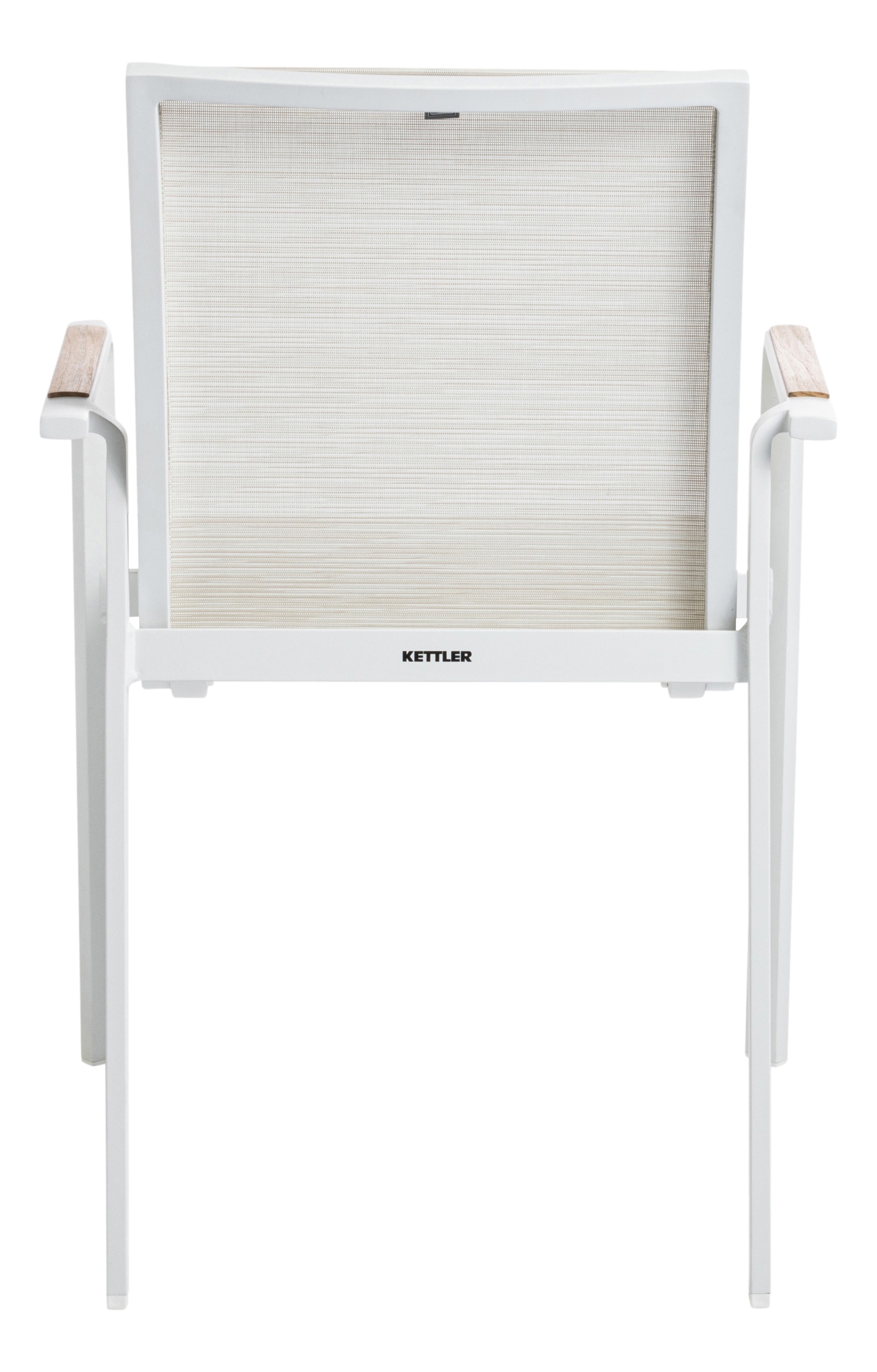 Stapelsessel, weiß matt, beige, Outdoor - Diamond