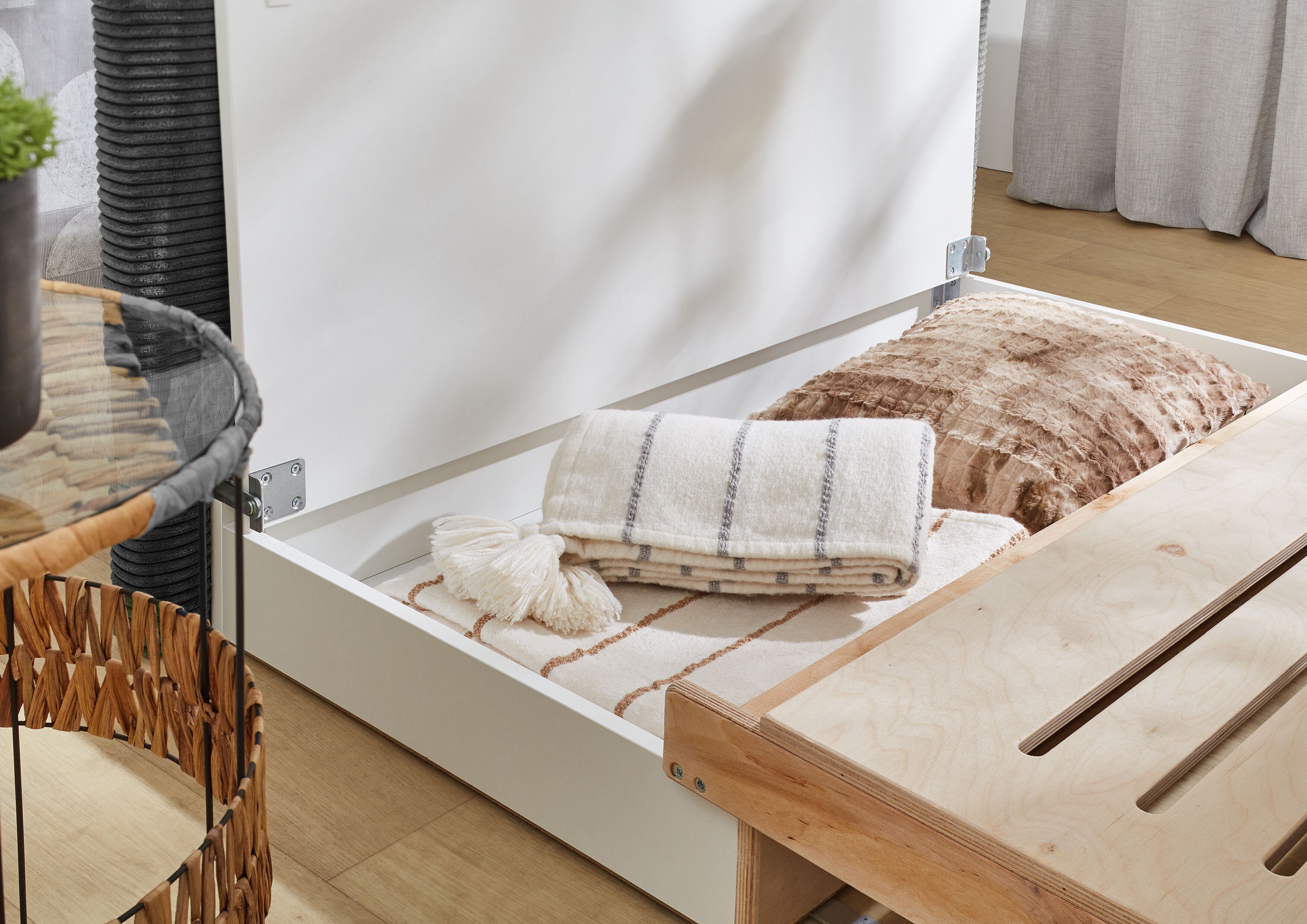 Funktionssofa, Cord grau, Schaumpolster - MyStyle 2195