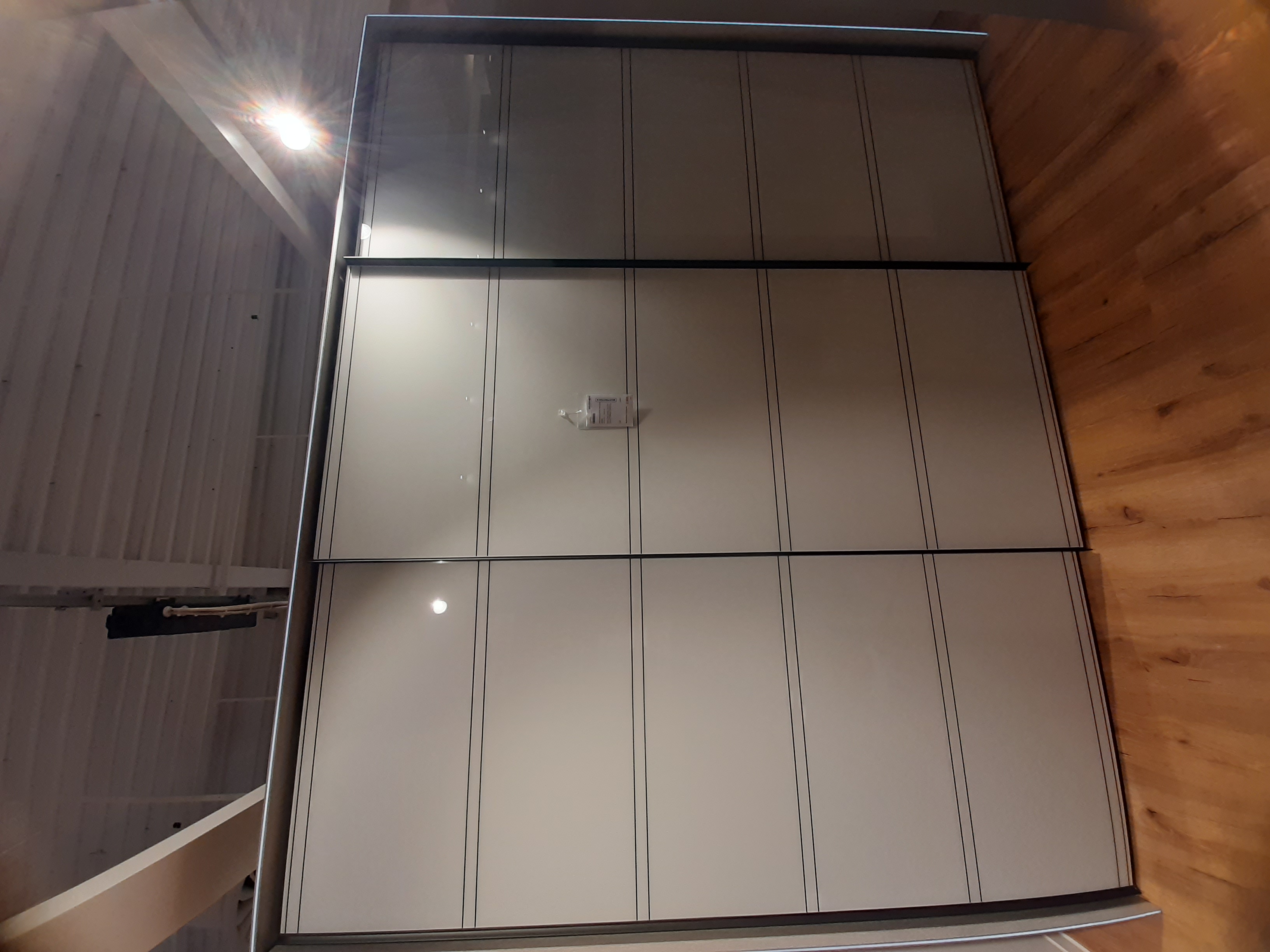 Schwebetürenschrank, Dekor perlgrau - ARANGO