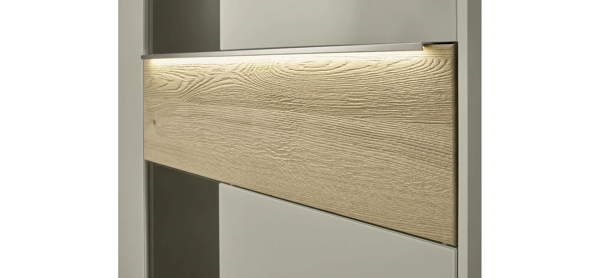 Vitrine, Kaschmir matt Lack Nachbildung - Marybelle