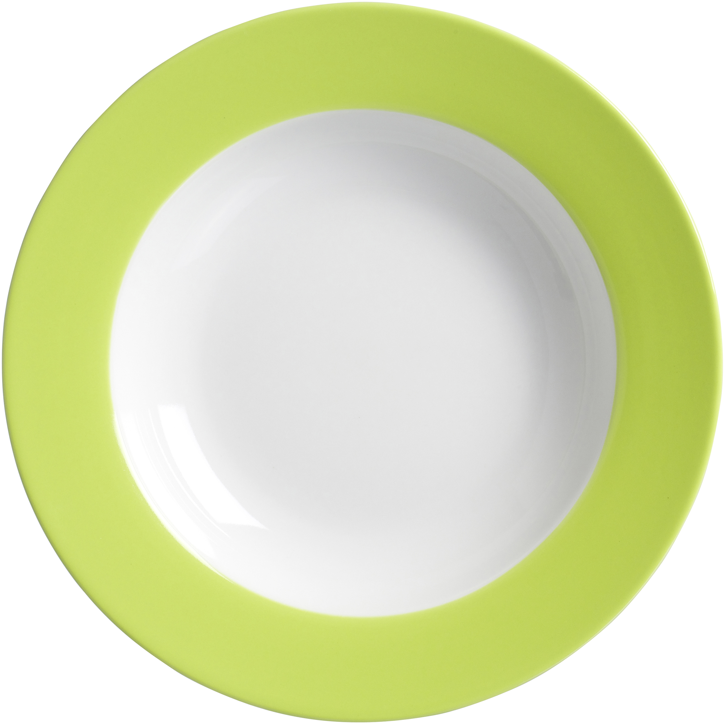 Suppenteller Doppio Grün 22 cm - Porzellan, sü
