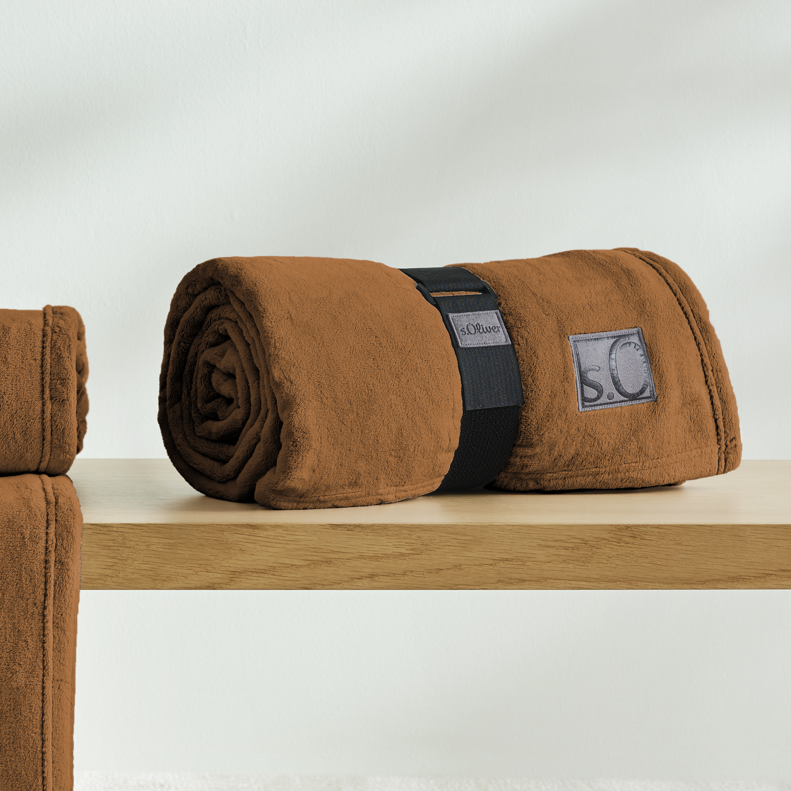 Kuschelsoftdecke S.Oliver - 150x200 cm, cognac
