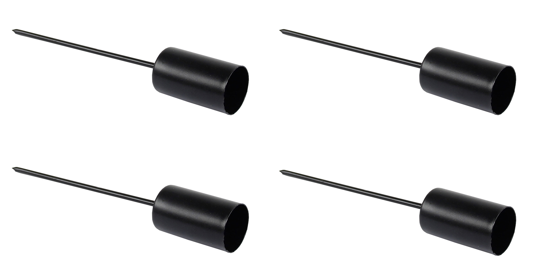 Kerzenstecker Bornio - schwarz 2,5cm Ø, 14cm Hoch