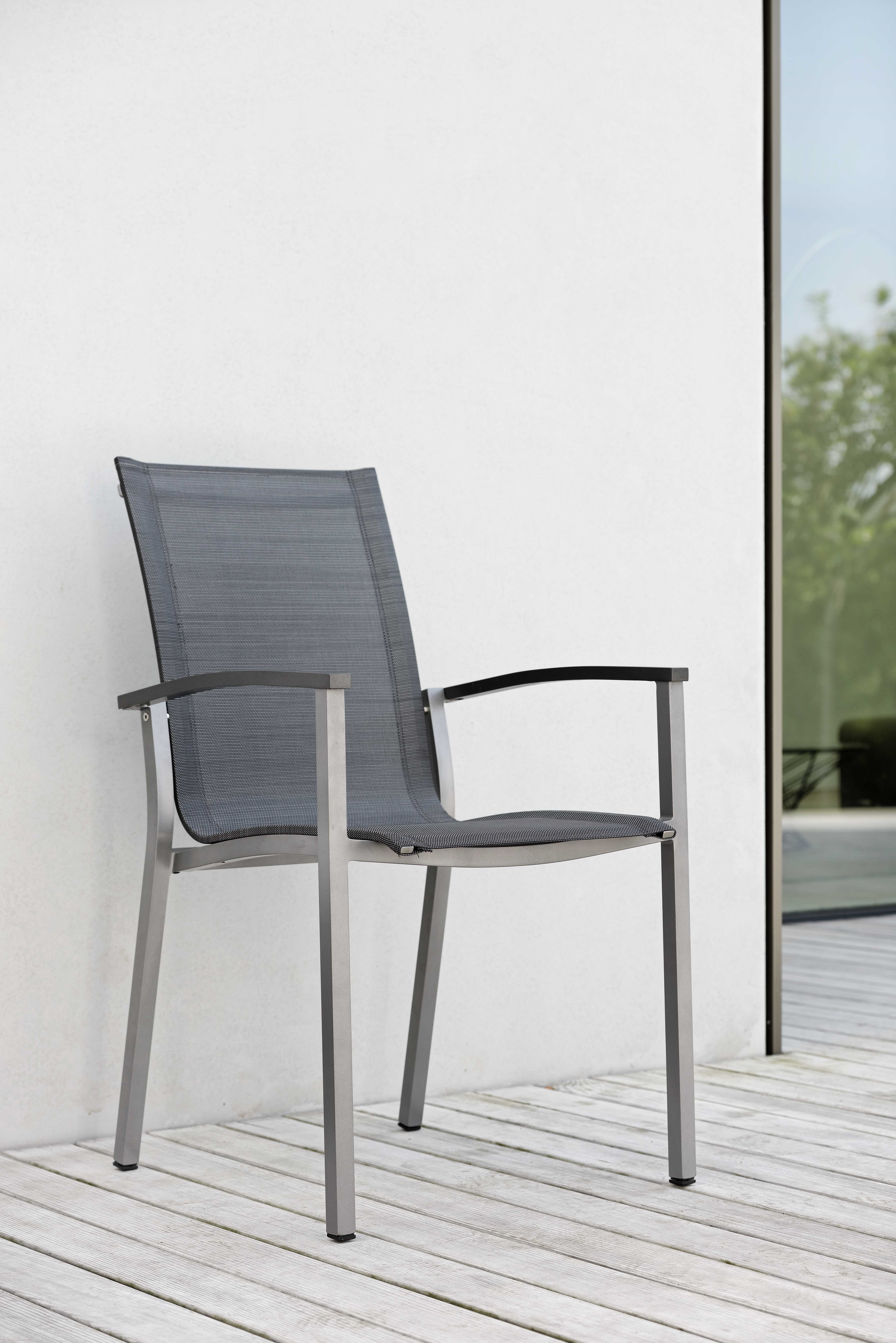 Sessel stapelbar, mit Armlehen, Outdoor - EVOEE