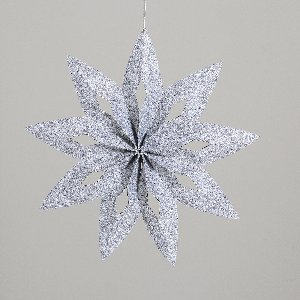 Stern Hänger aus Filz - grau, 40 cm