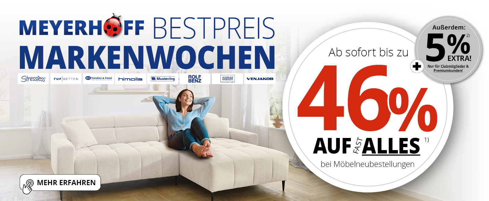 MEYERHOFF Markenwochen • Grandiose Rabatte auch auf große Marken in fast allen Abteilungen