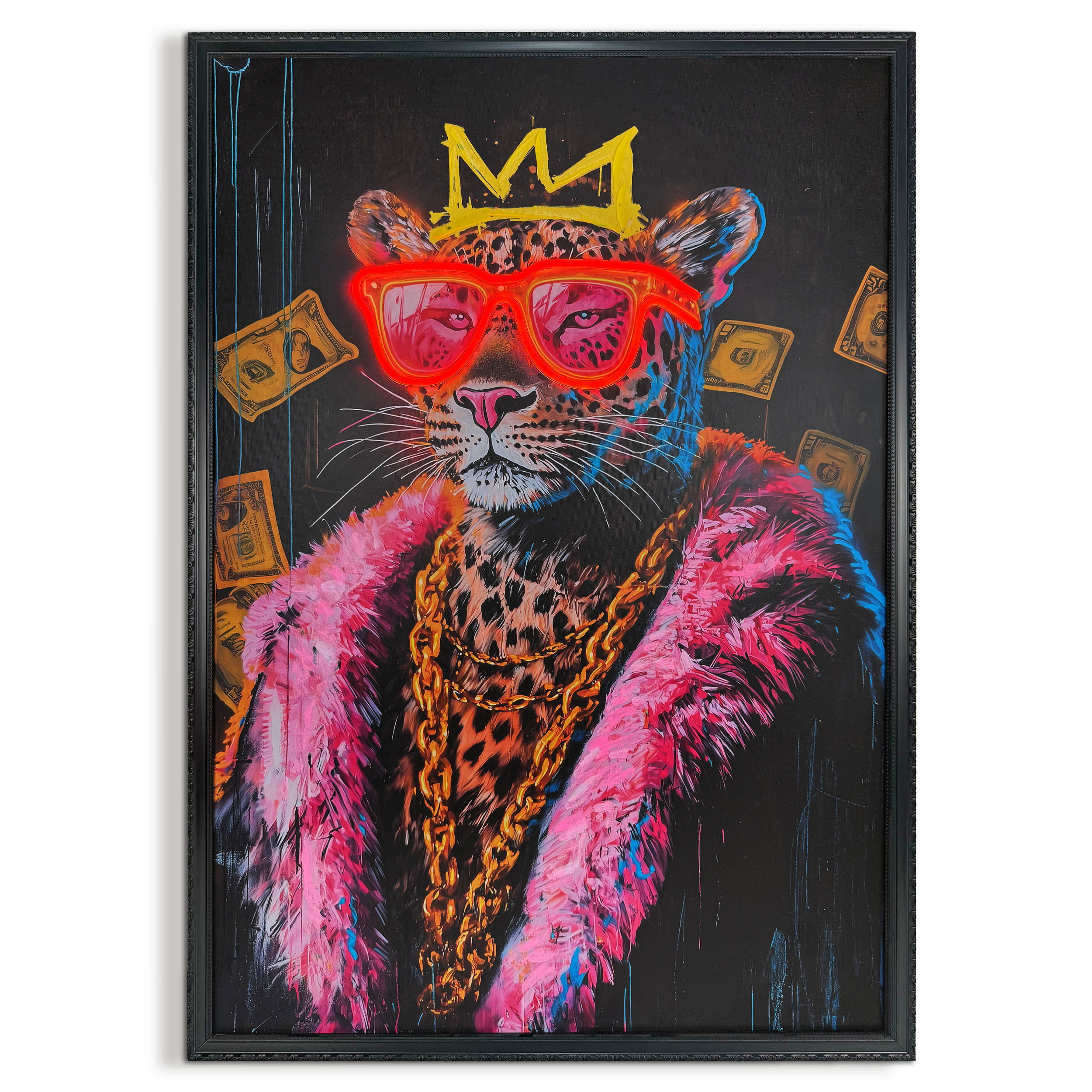 Neon LED Art Black - 70x100cm, pimpin leo