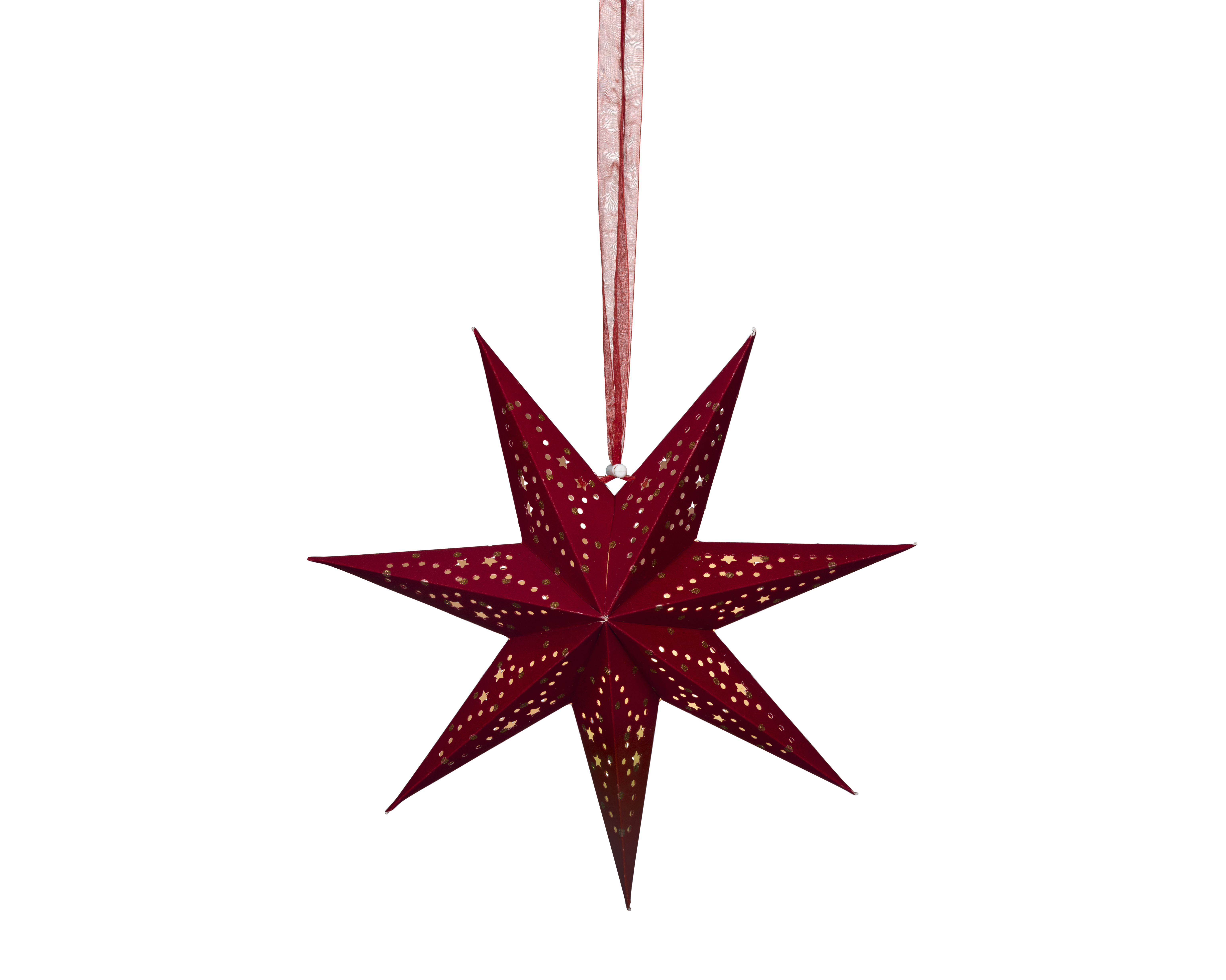 LED Stern - rot/warm weiss, Papier, Ø38-L18.5cm-6L