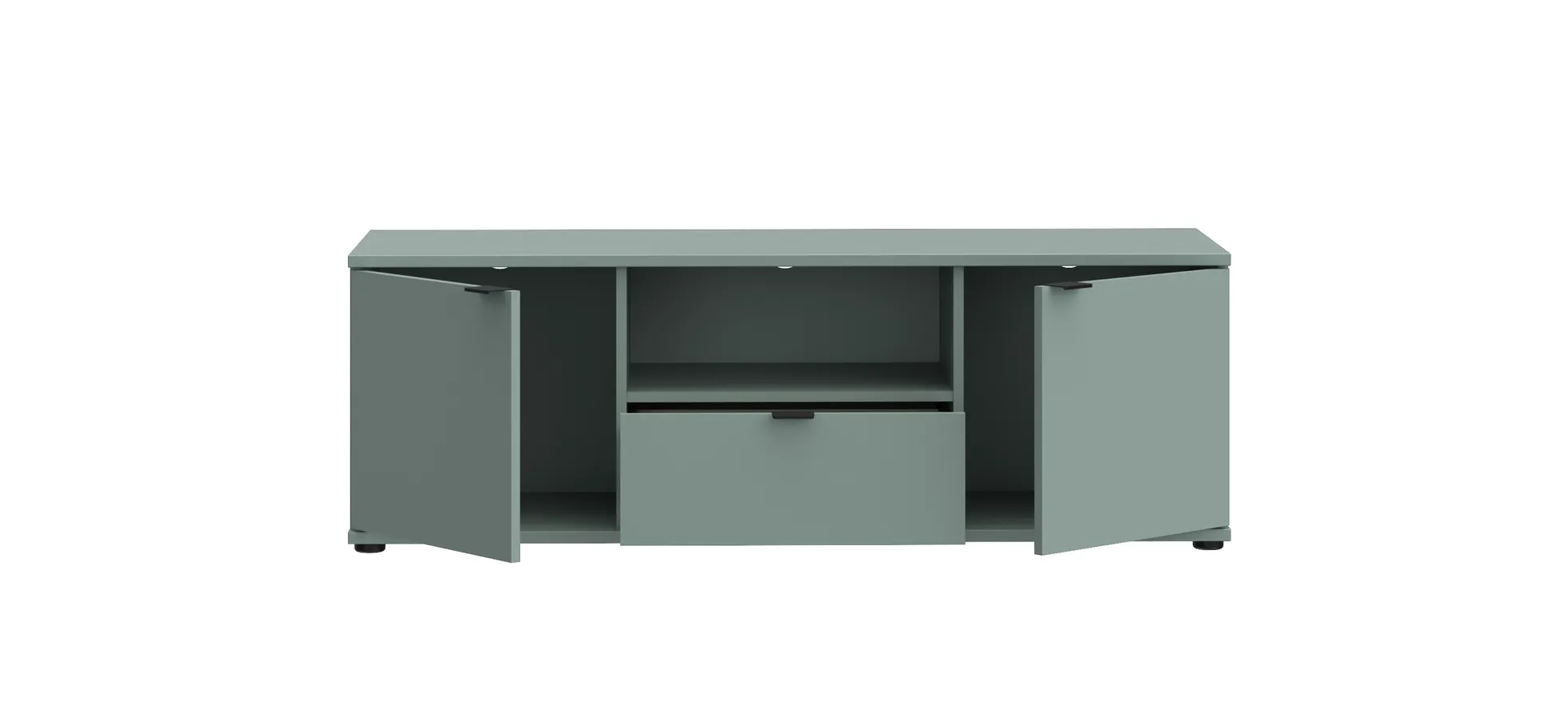 TV-Unterschrank, Salbei, 2 Türen, 1 Schub - Finella