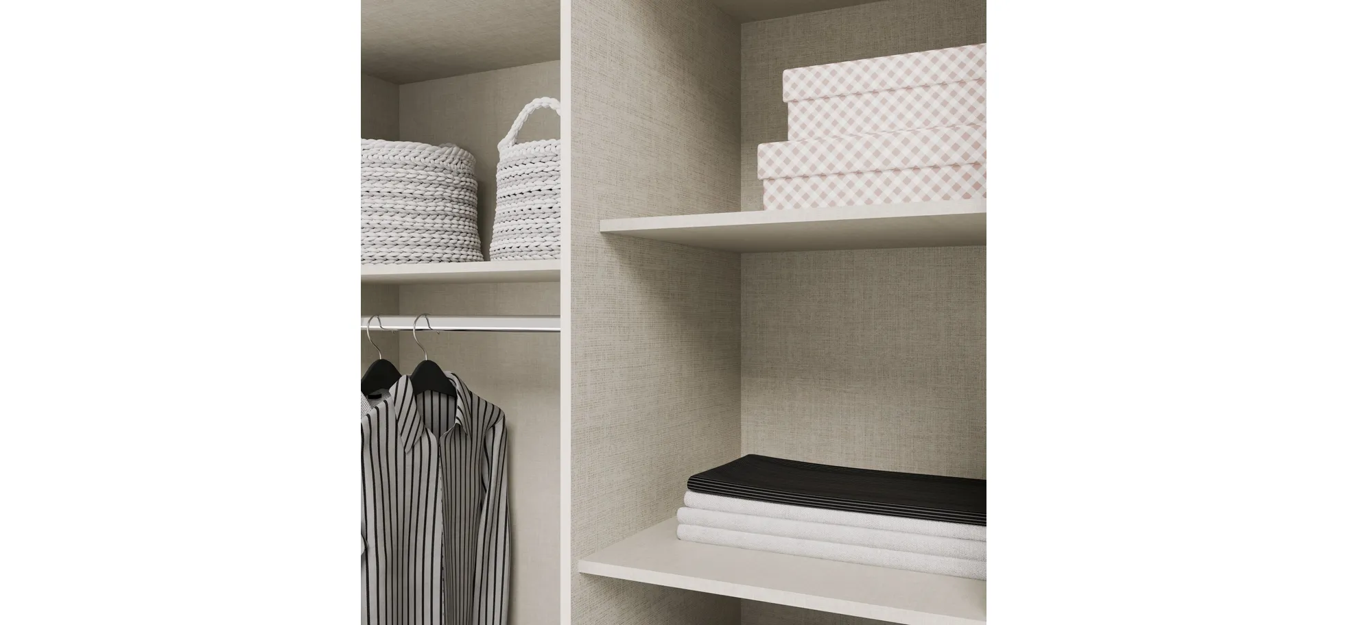 Schwebe-/Drehtürenschrank, Dekor sand - Fahda