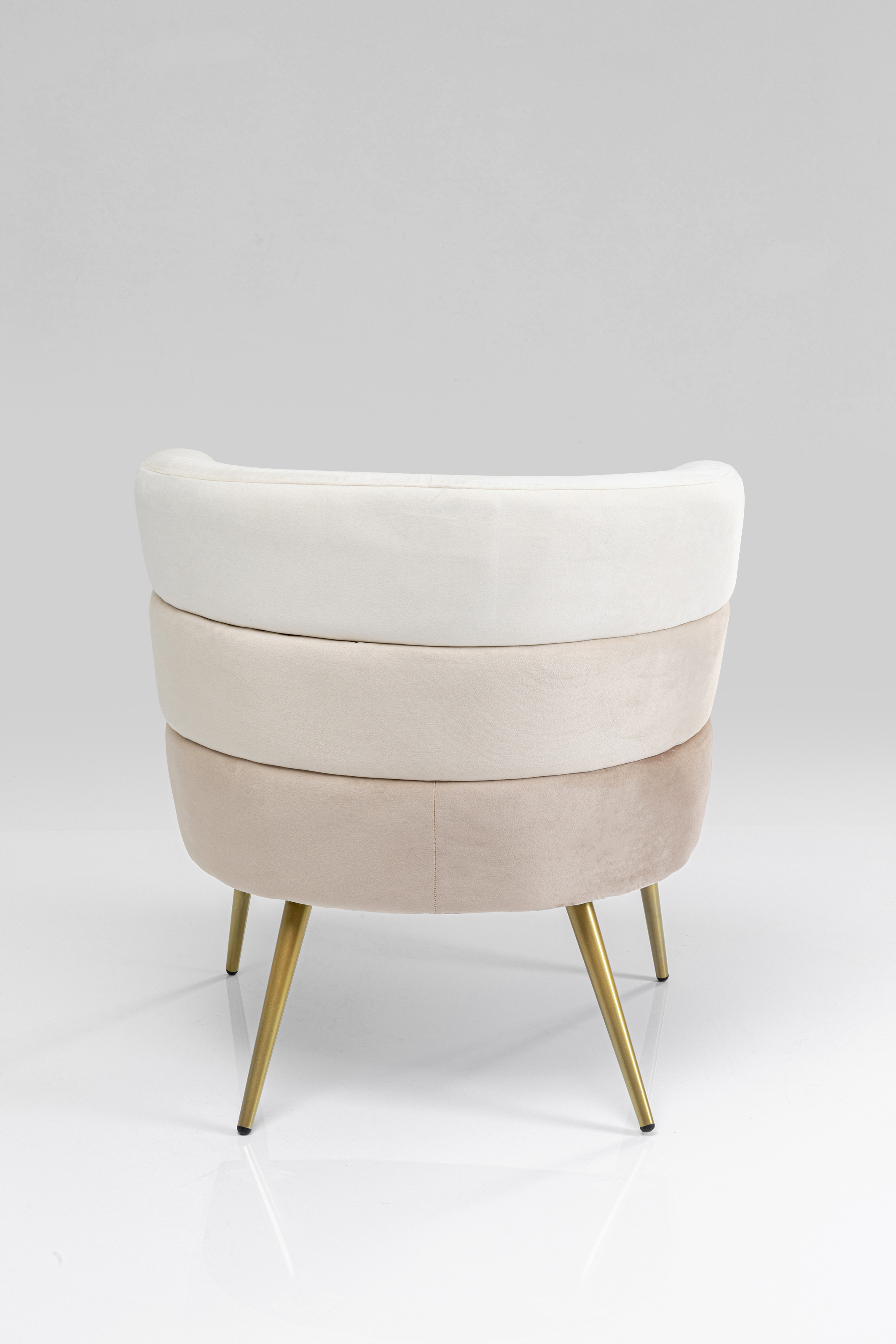 Sessel Sandwich, creme, Samtoptik - Sandwich