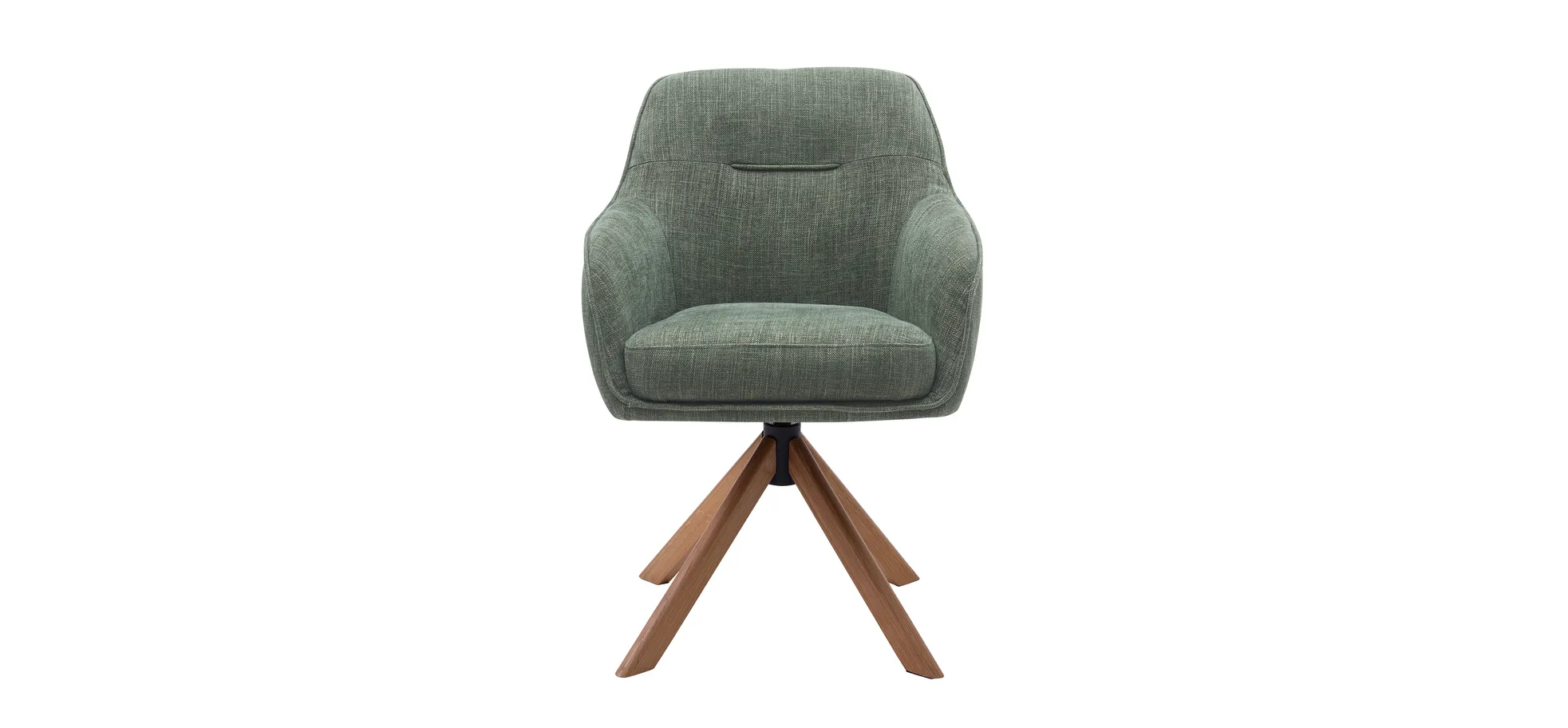 Armlehnstuhl, drehbar, Stoff Grün - Udela
