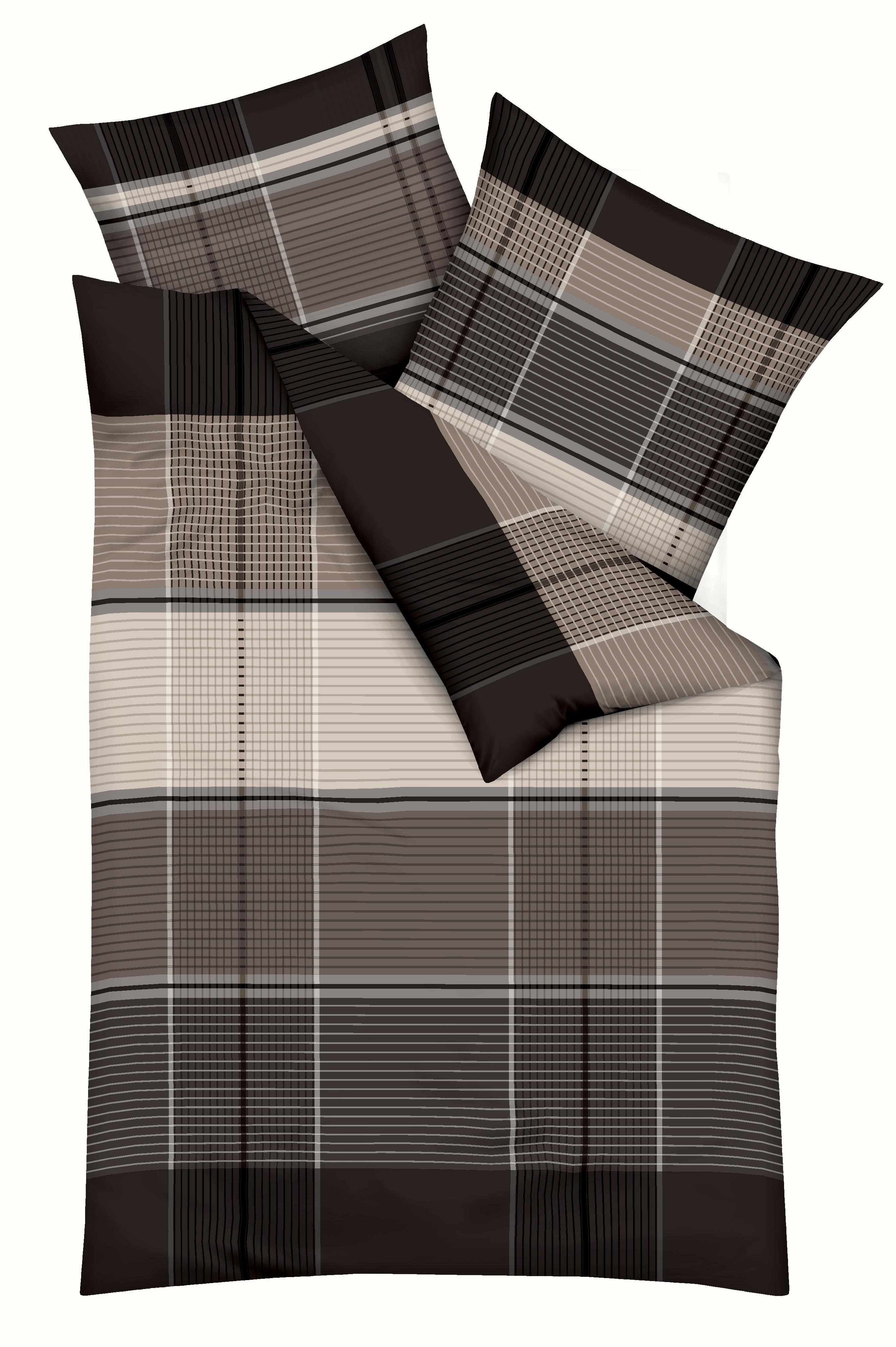 Bettwäsche Architect, satin - 100% baumwolle, 155x220cm, kaffee